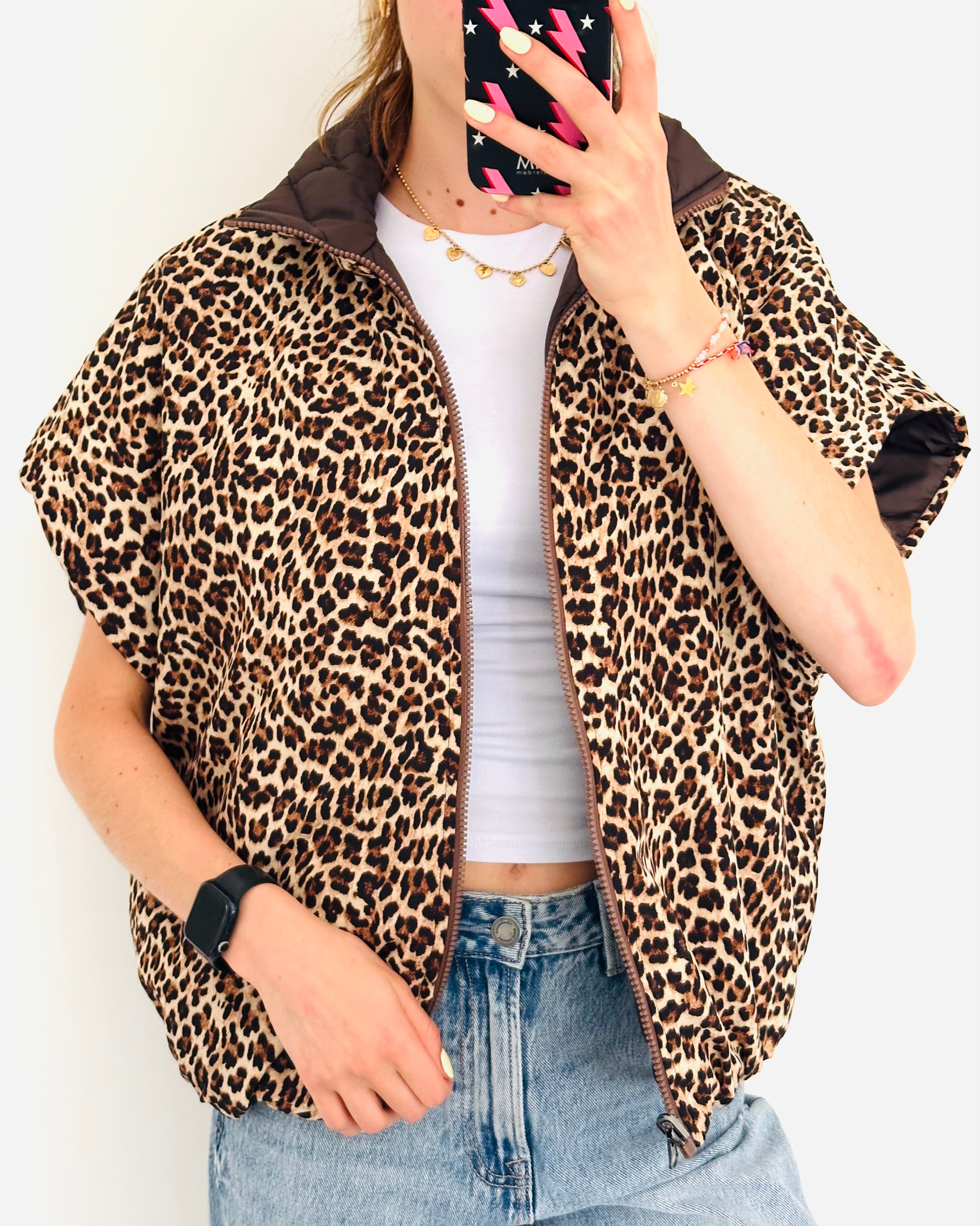 Body jacket bruin panther omkeerbaar