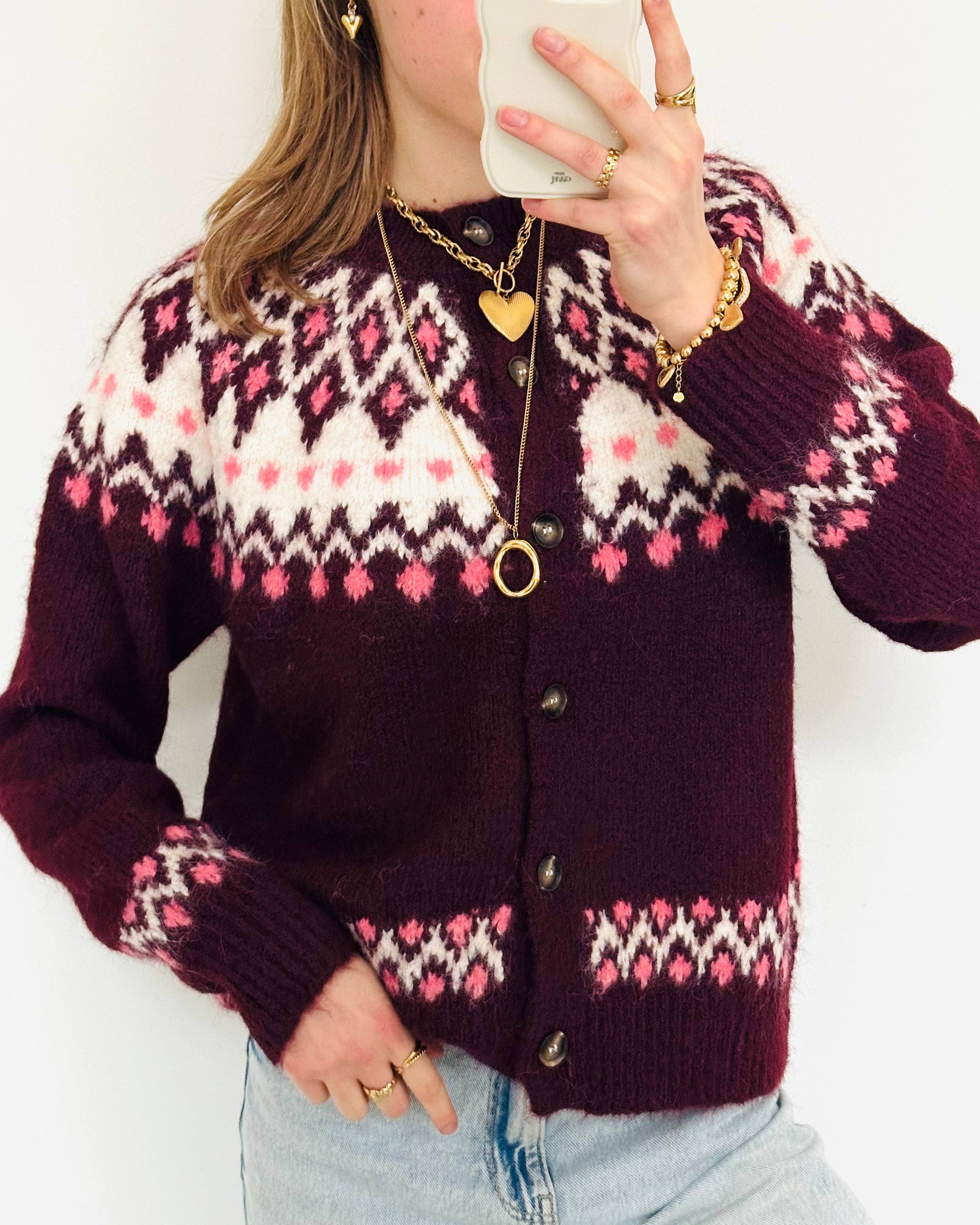 Sammy cardigan bordeaux