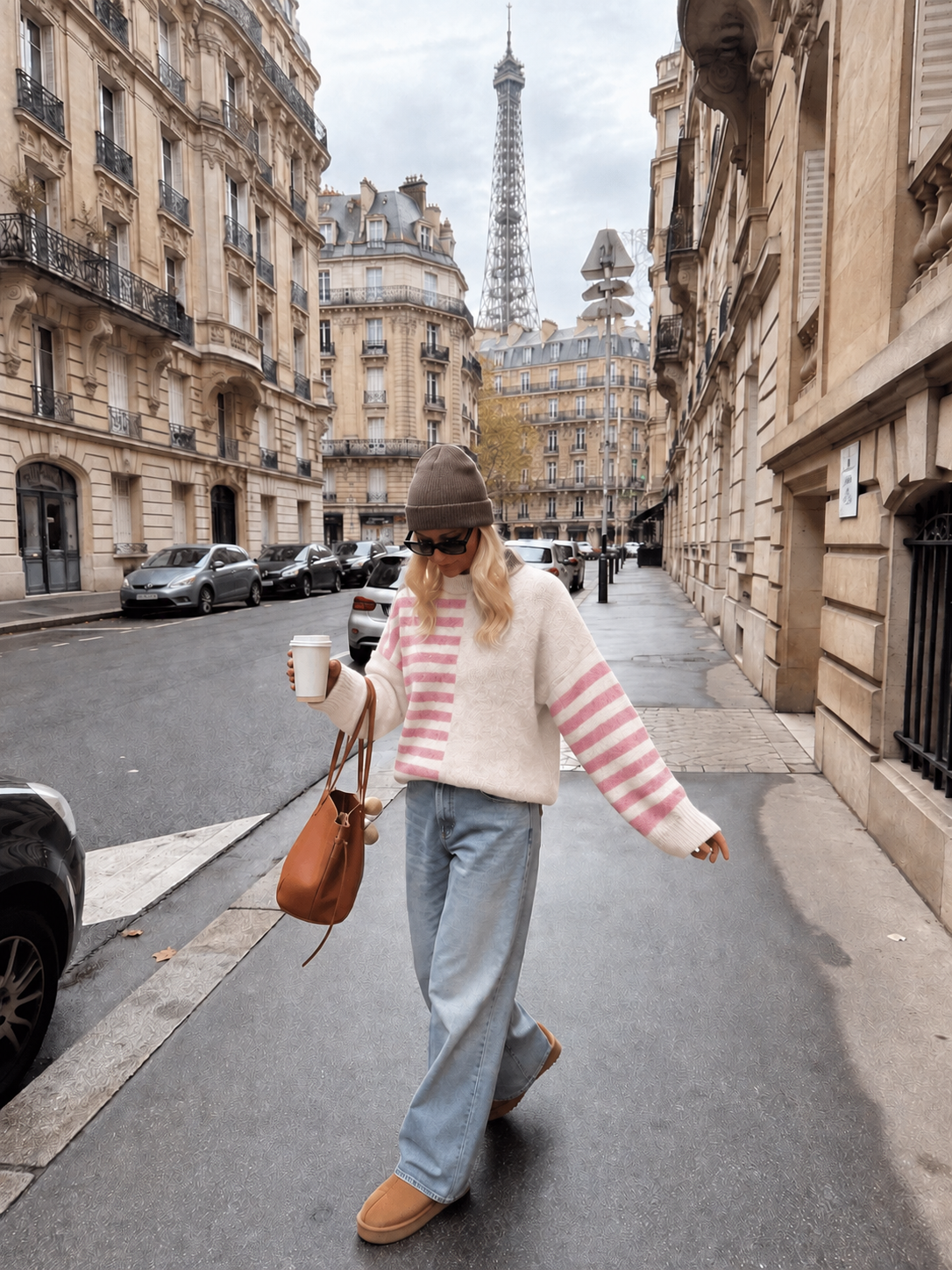 Livia Striped Knit – pink