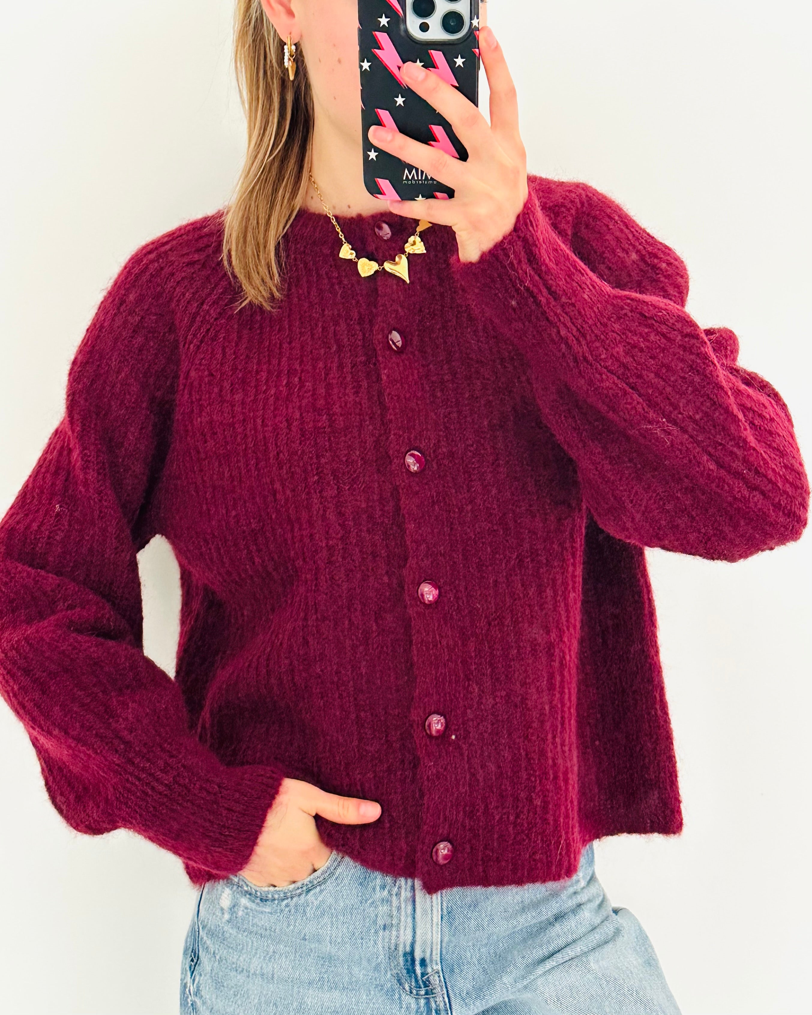 Sarah cardigan bordeaux
