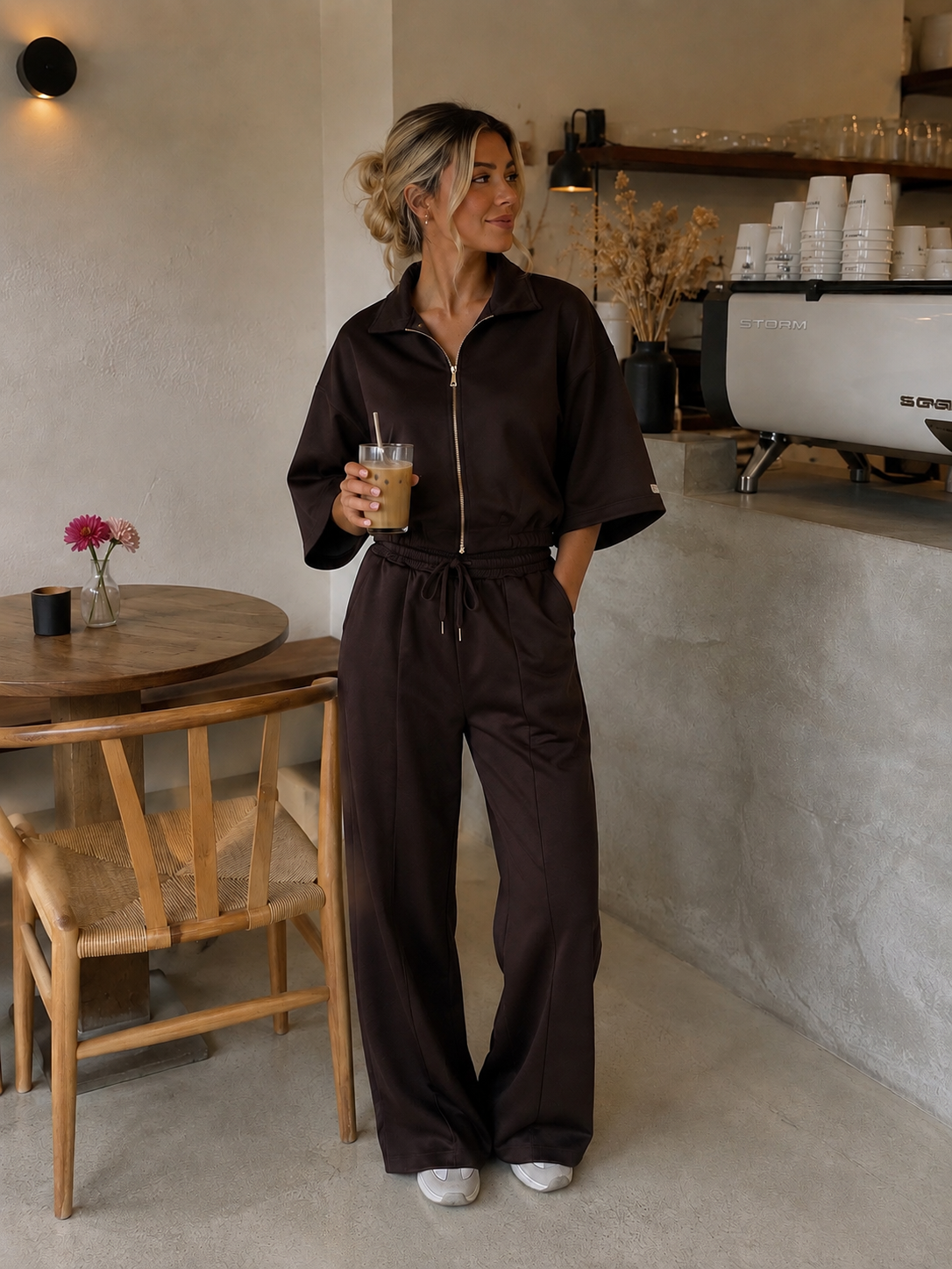 Comfy lounge set brown