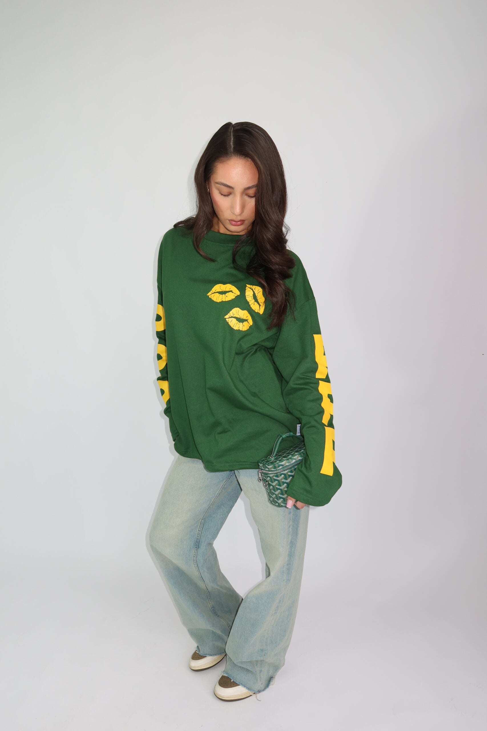 Priority kiss longsleeve green yellow