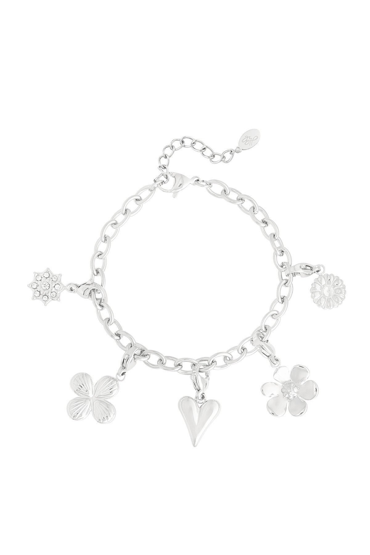 Charming armband zilver
