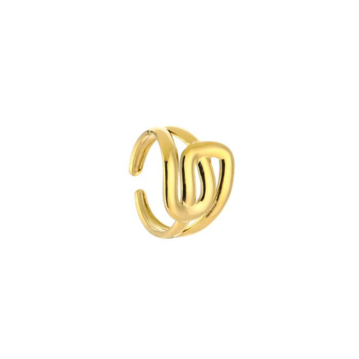 Swirl ring goud
