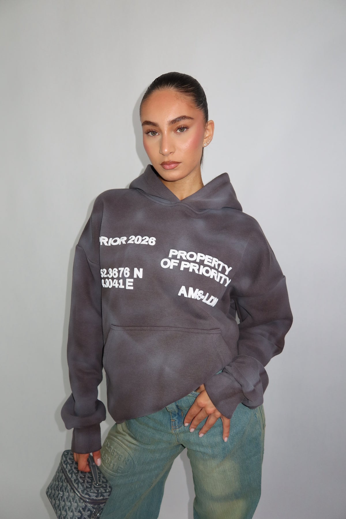 Priority hoodie ~ cloud grey
