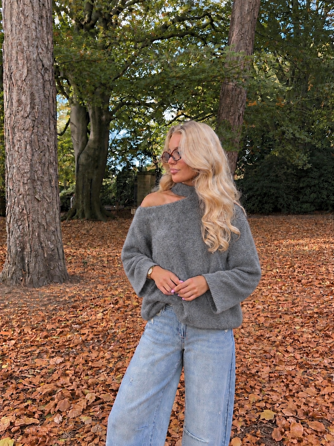 Chloé Choker Knit grijs