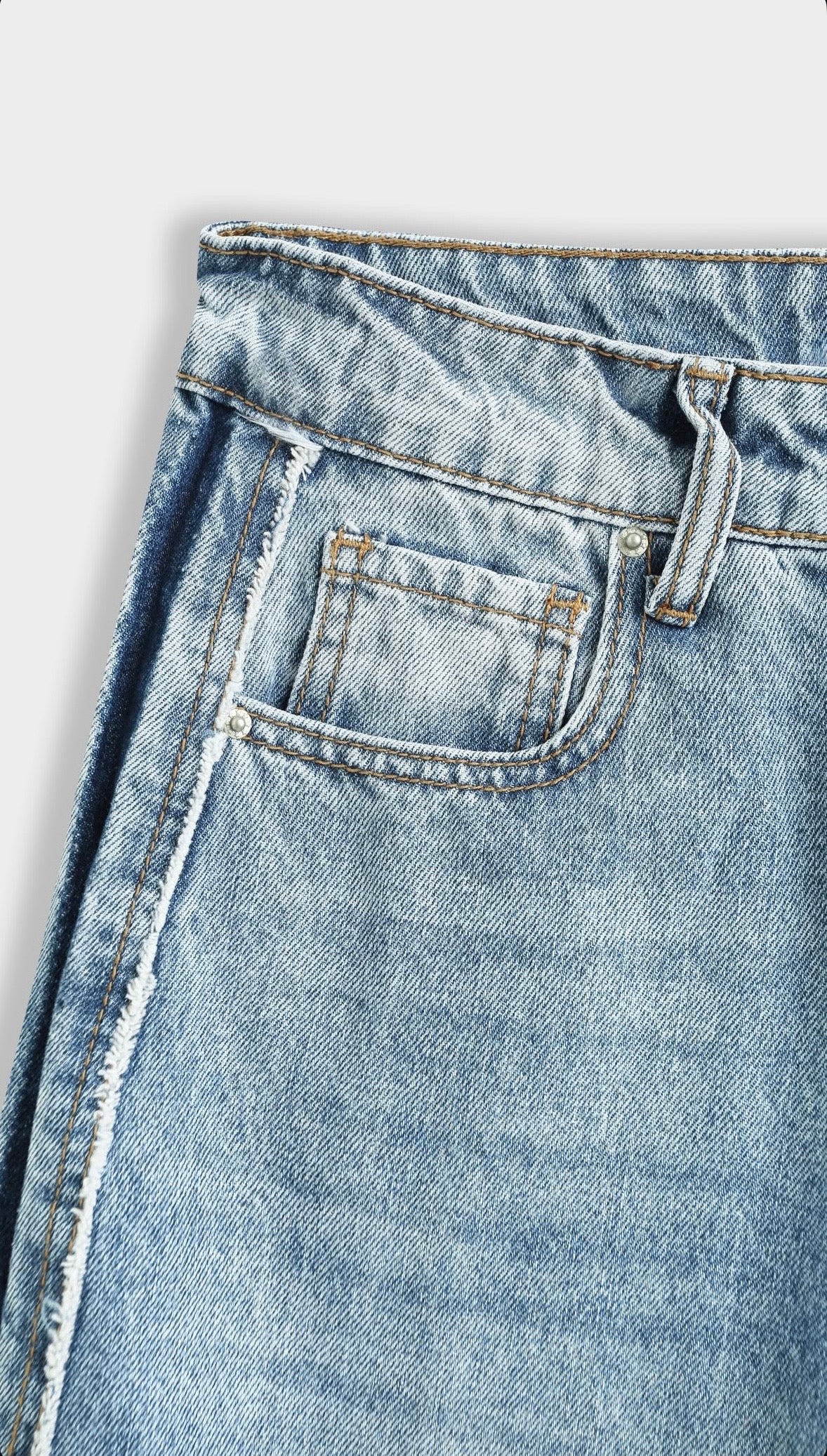 Limited straight leg jeans blue & white