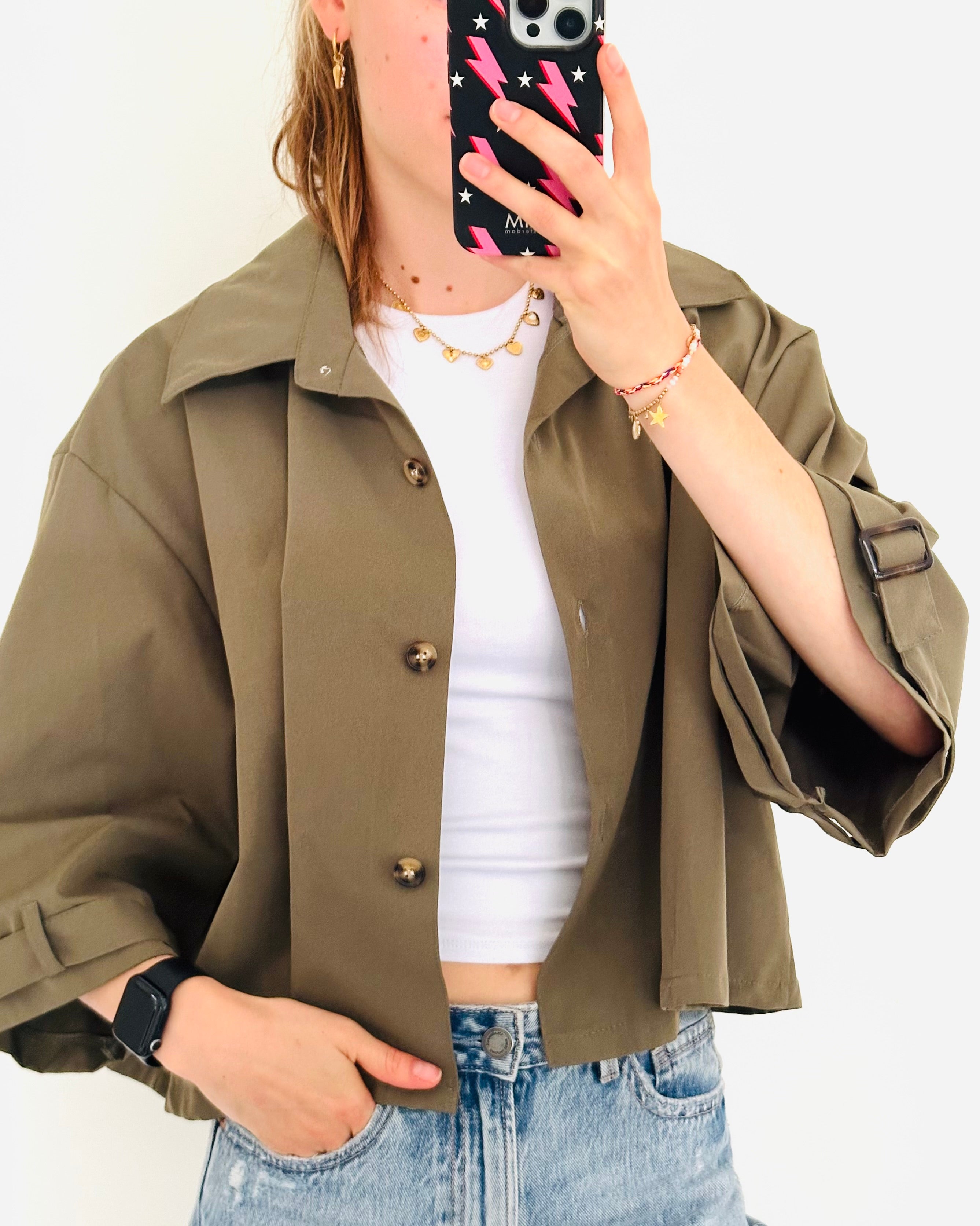 Ruby jacket khaki mat