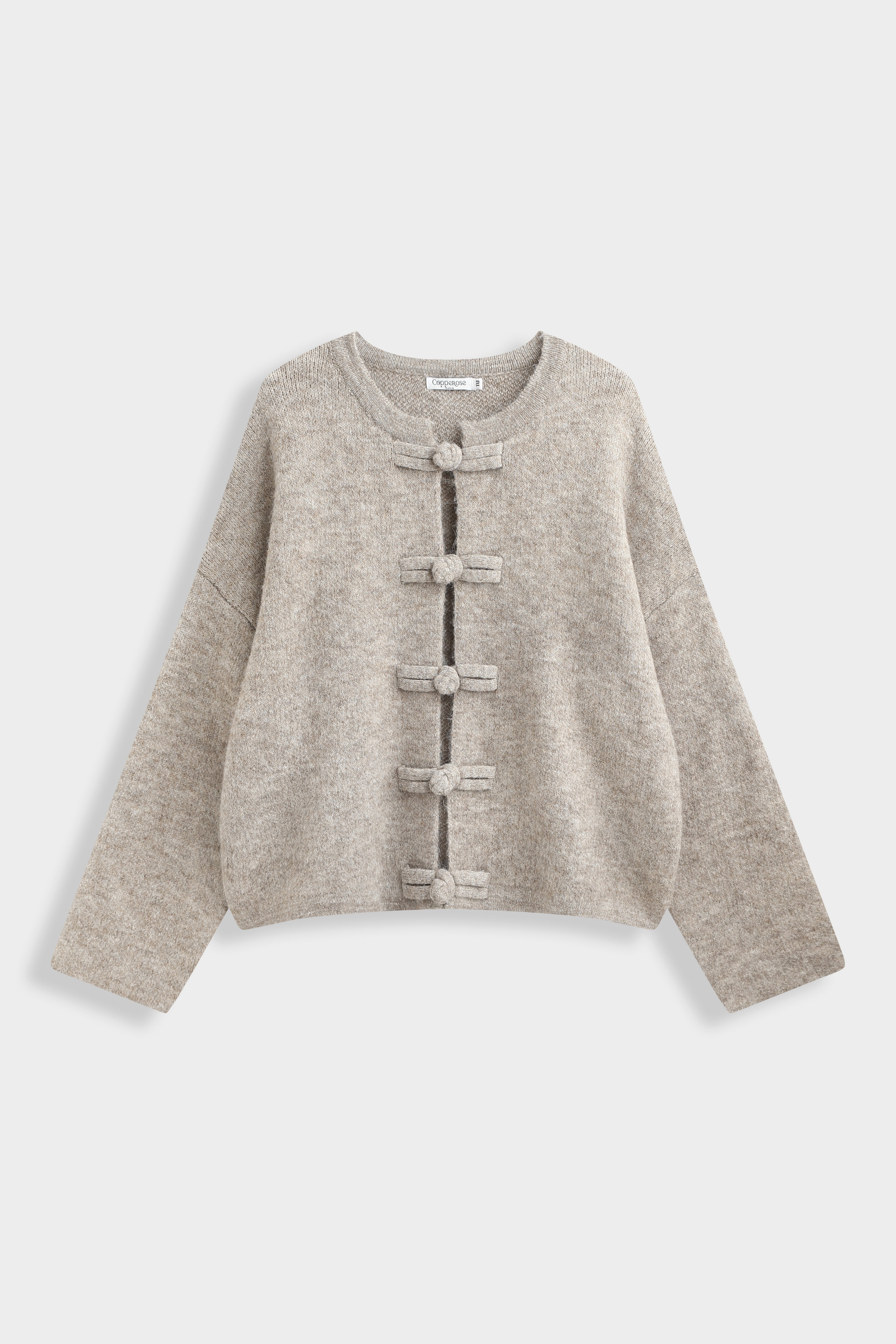 Amélie bow cardigan beige