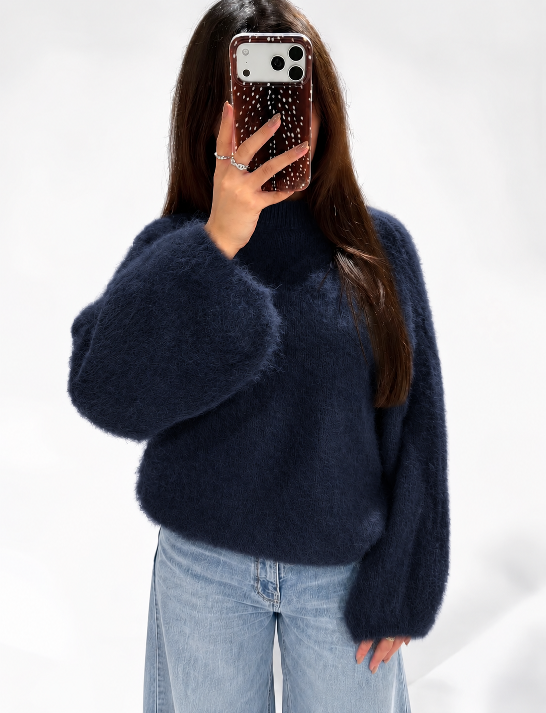 Molly Fluffy trui – navy