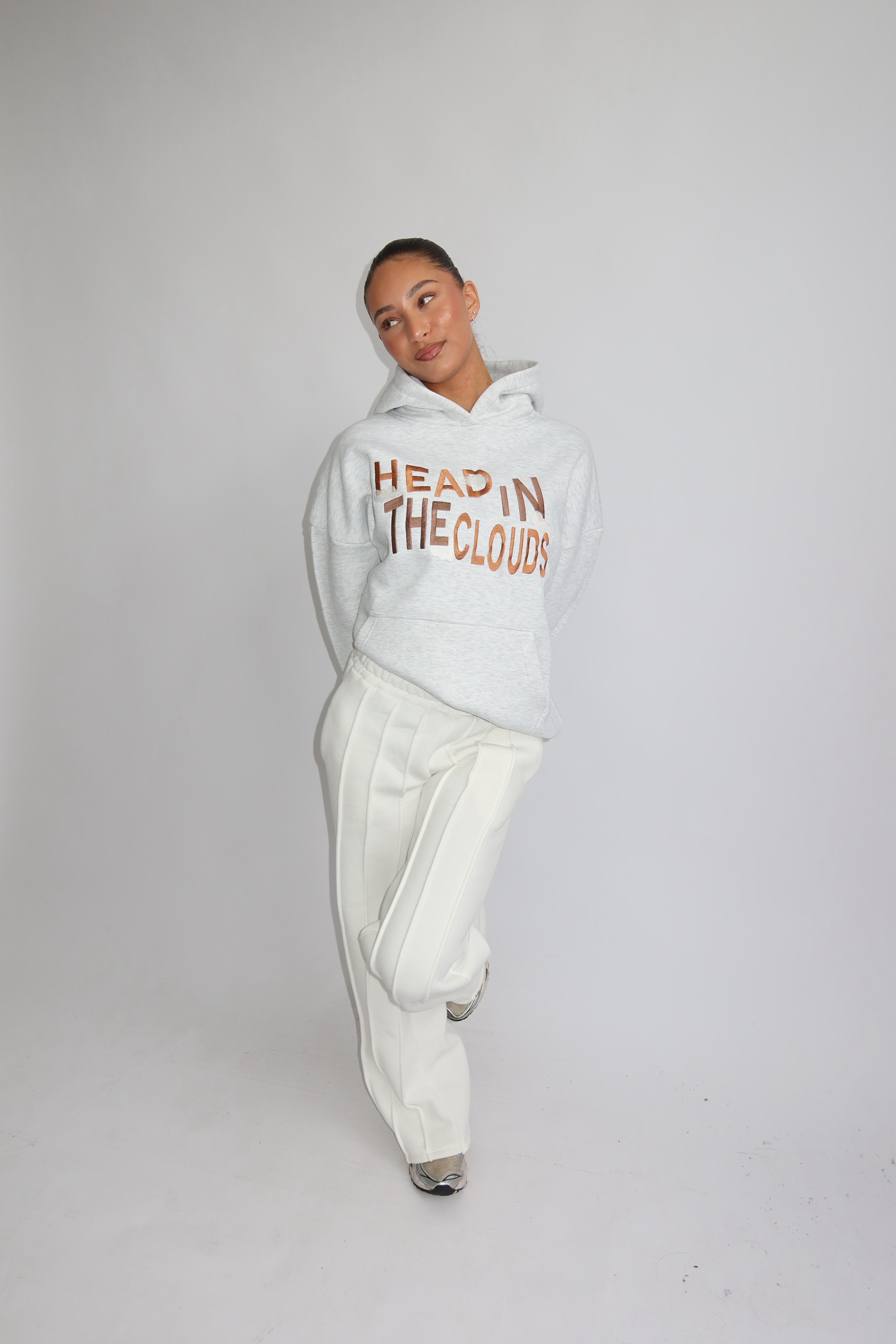 Head in the clouds hoodie gray