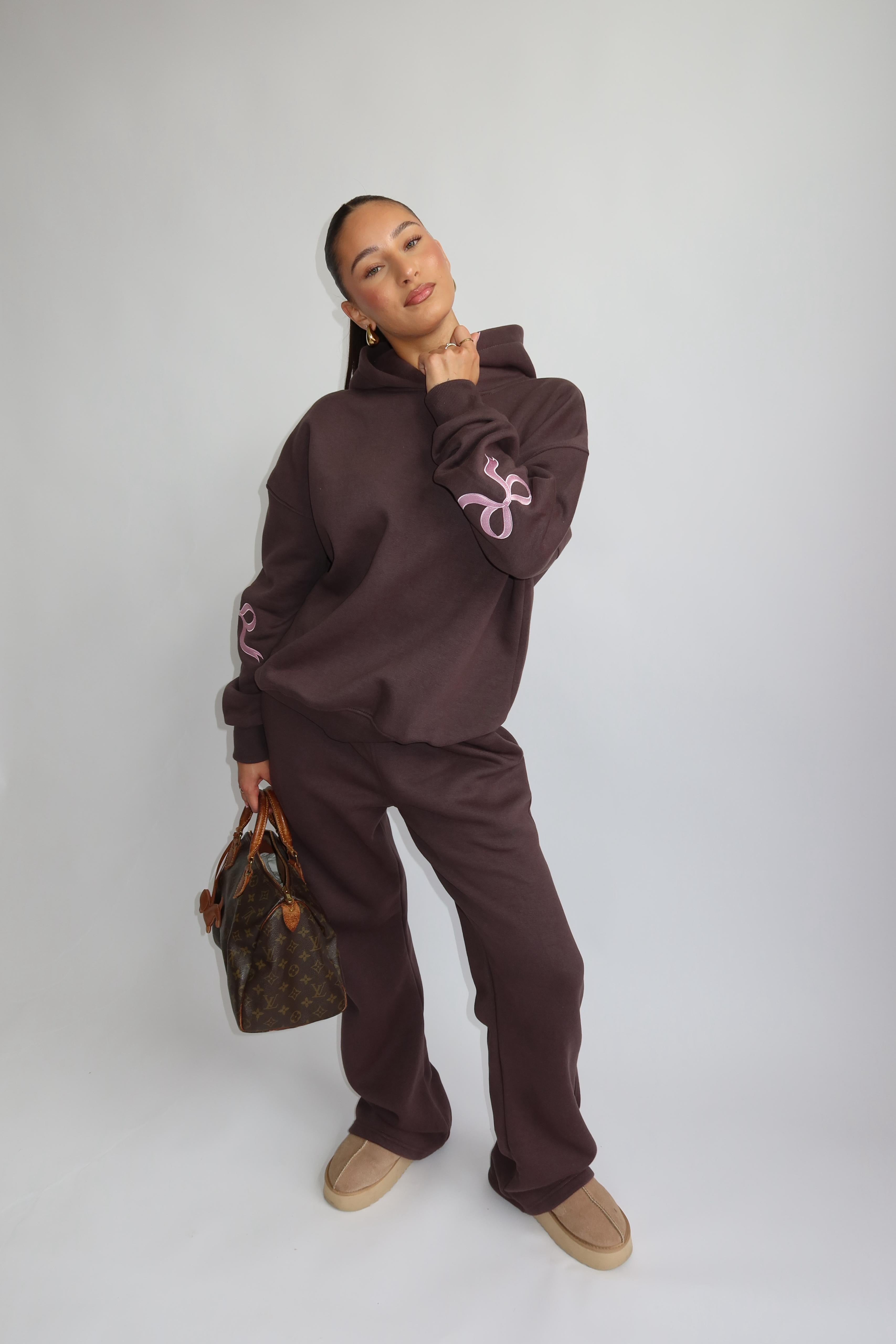 Strikjes joggingsbroek Brown