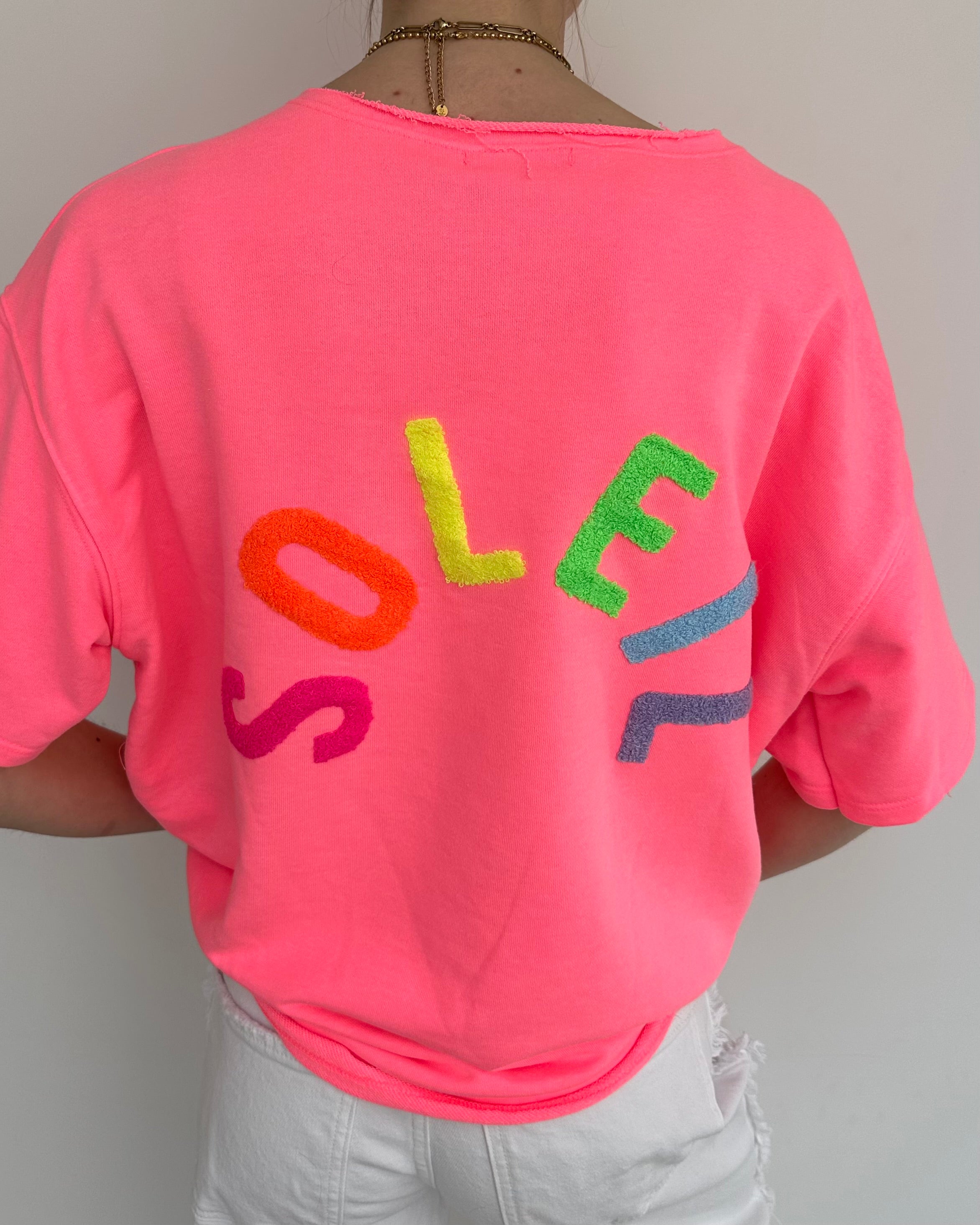 Soleil sweatshirt hot pink