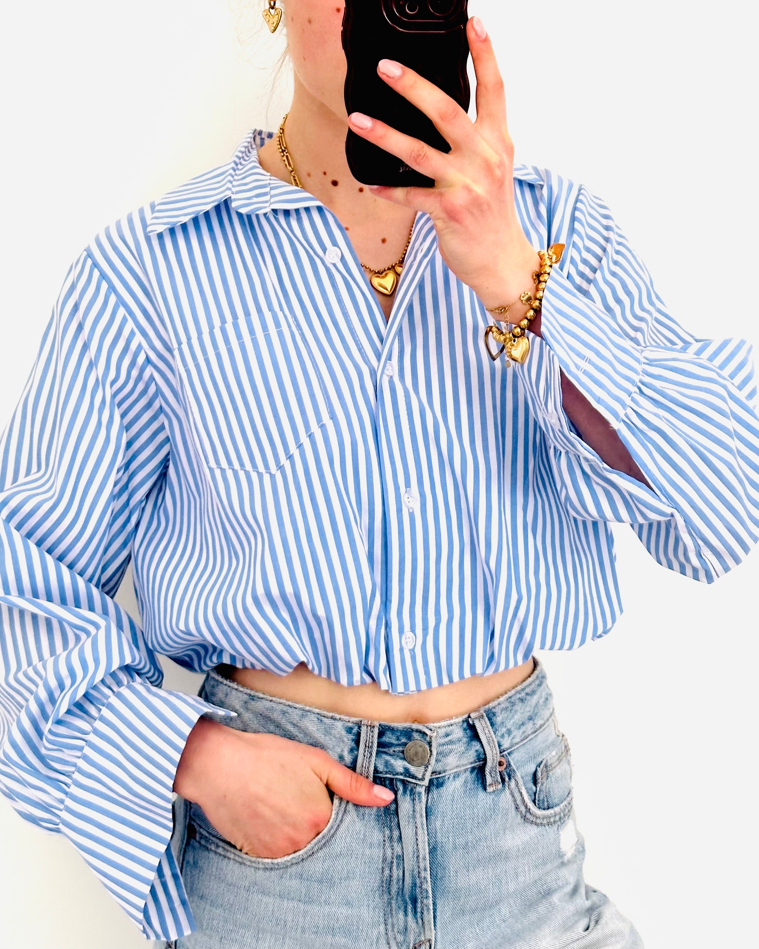 Sofie blouse striped blue