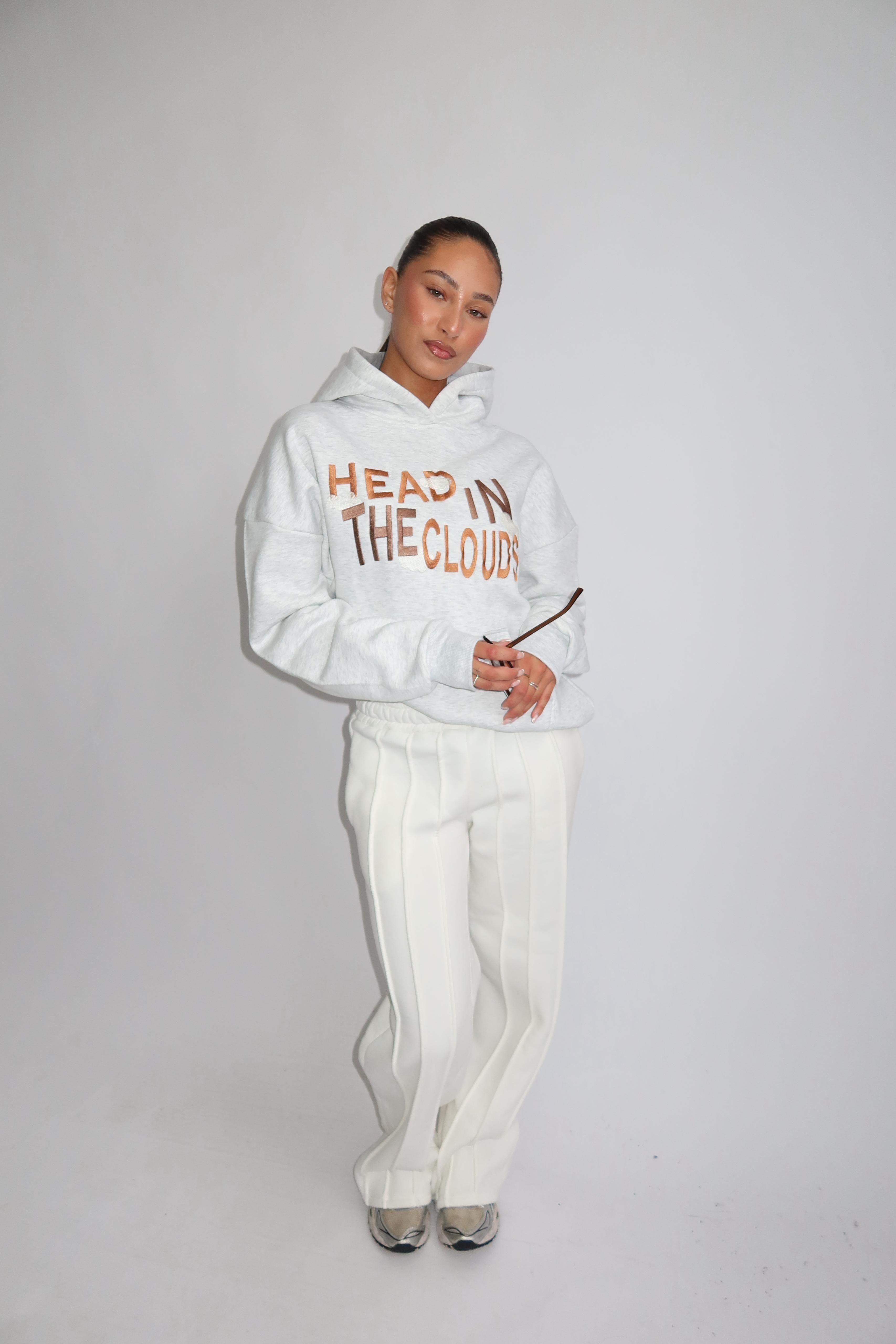 Head in the clouds hoodie gray