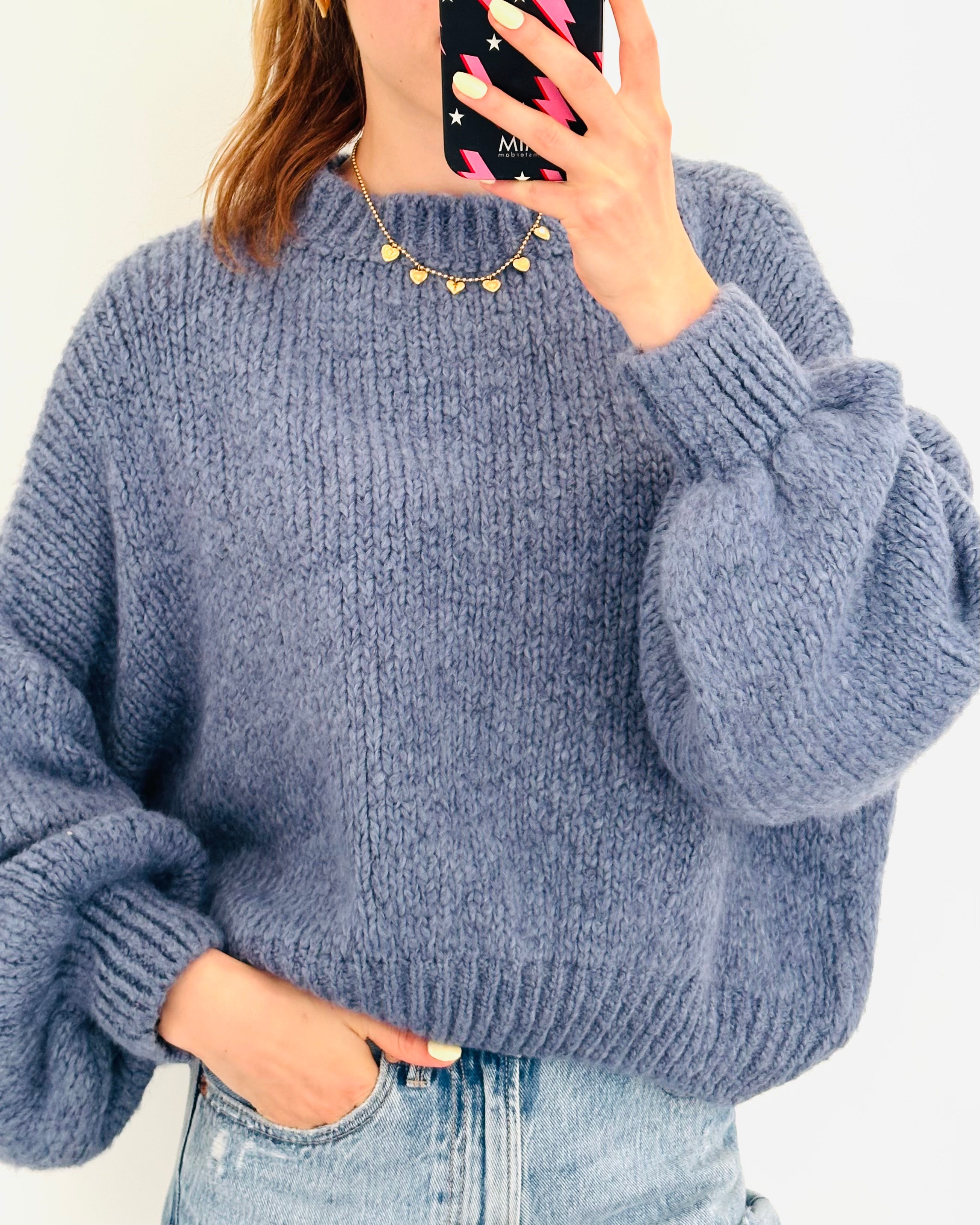 Comfy trui dark blue grey