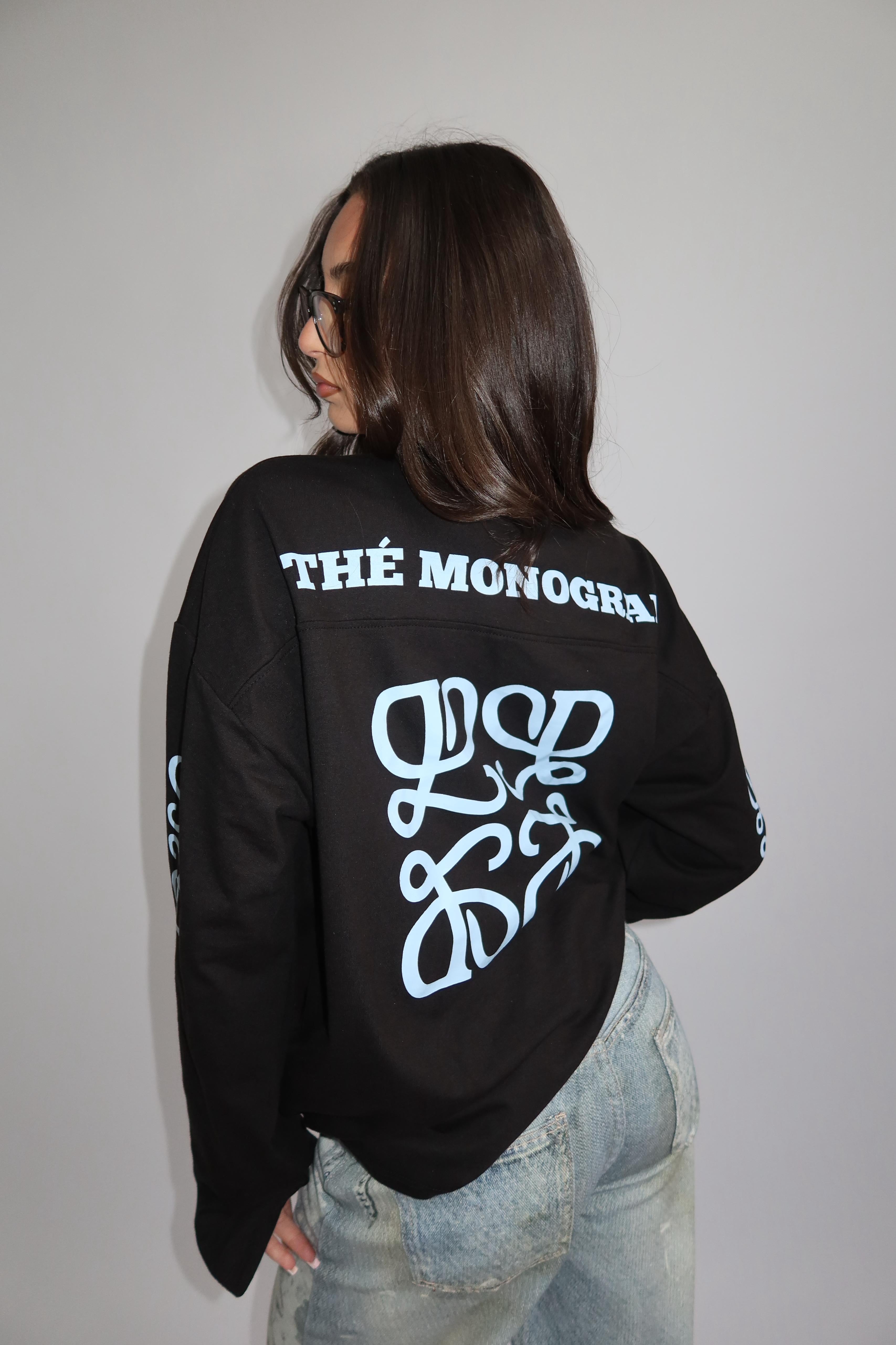 The monogram longsleeve zwart blauw pre order