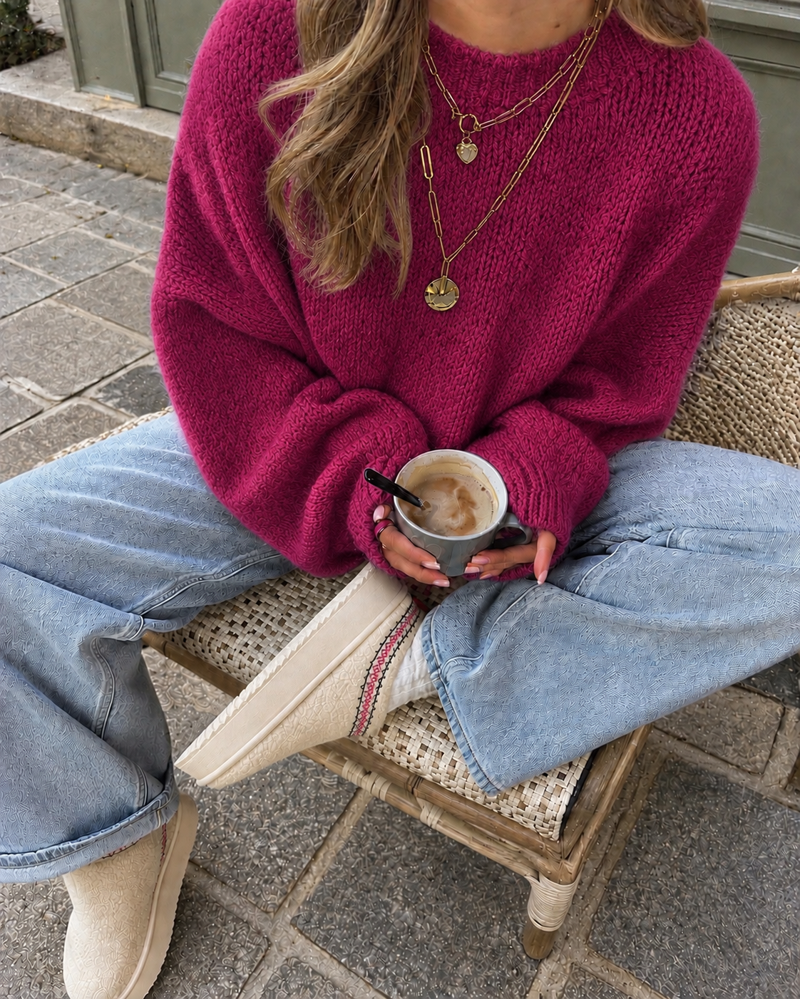 Comfy trui berry