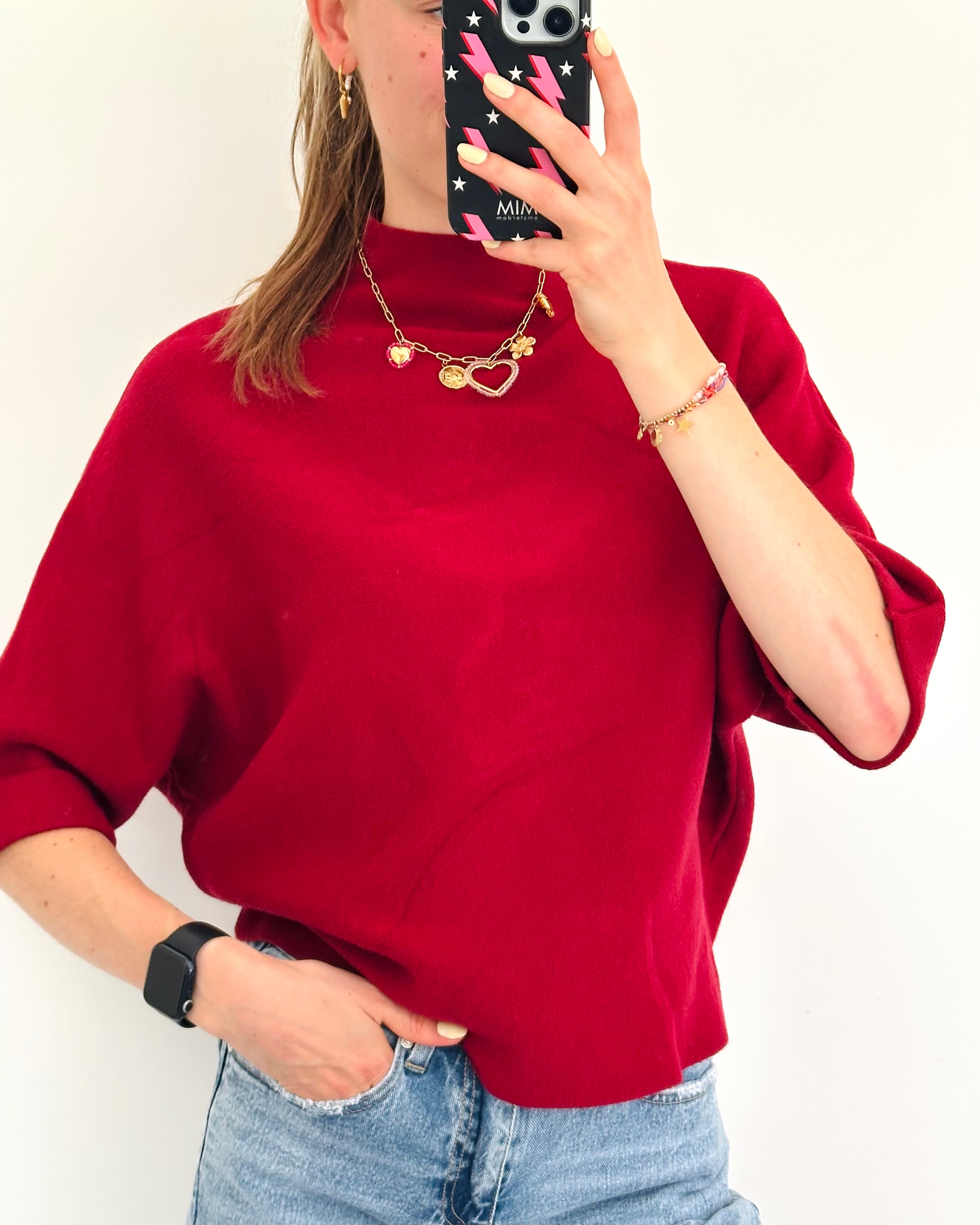 Sofie top deluxe bordeaux