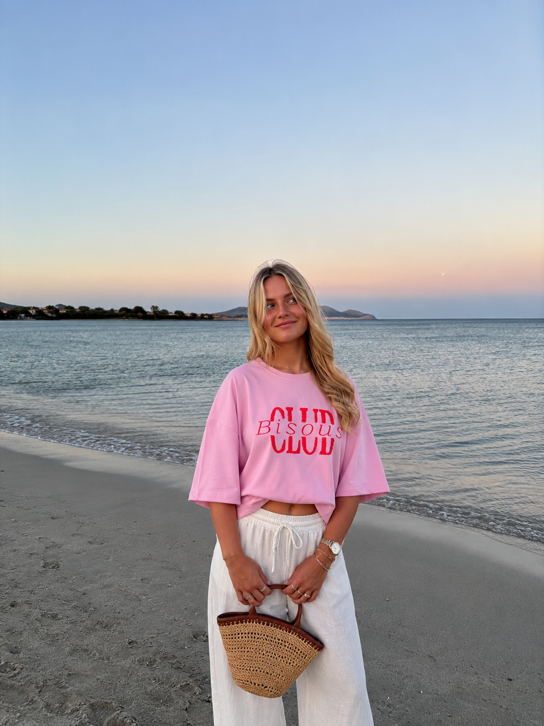 Bisous shortsleeve roze fuchsia