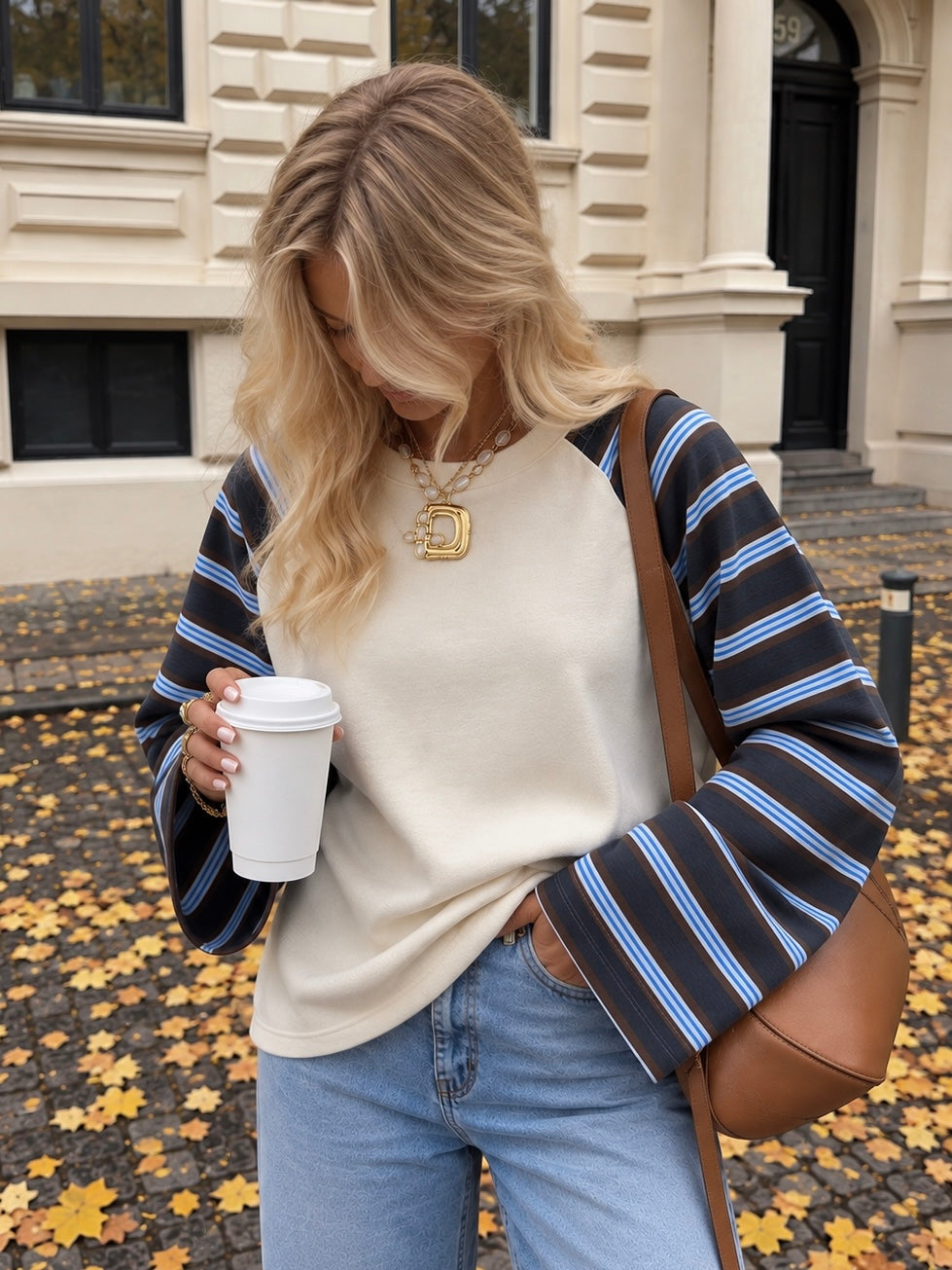 Maddie Striped Longsleeve - Navy/Blue