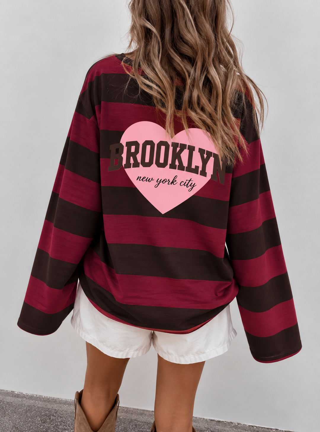 Brooklyn sweatshirt brown bordeaux