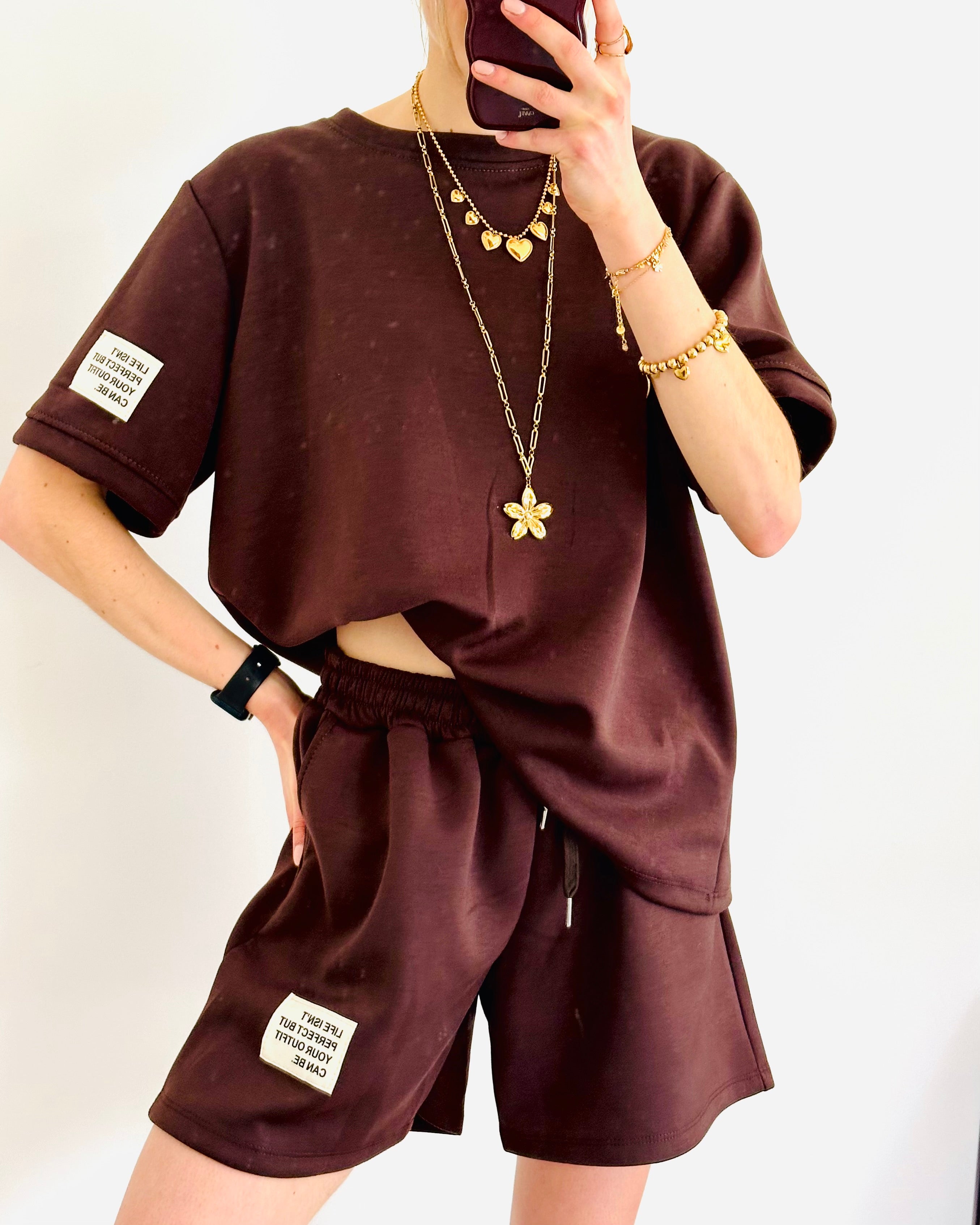 Oversized amy set short bruin