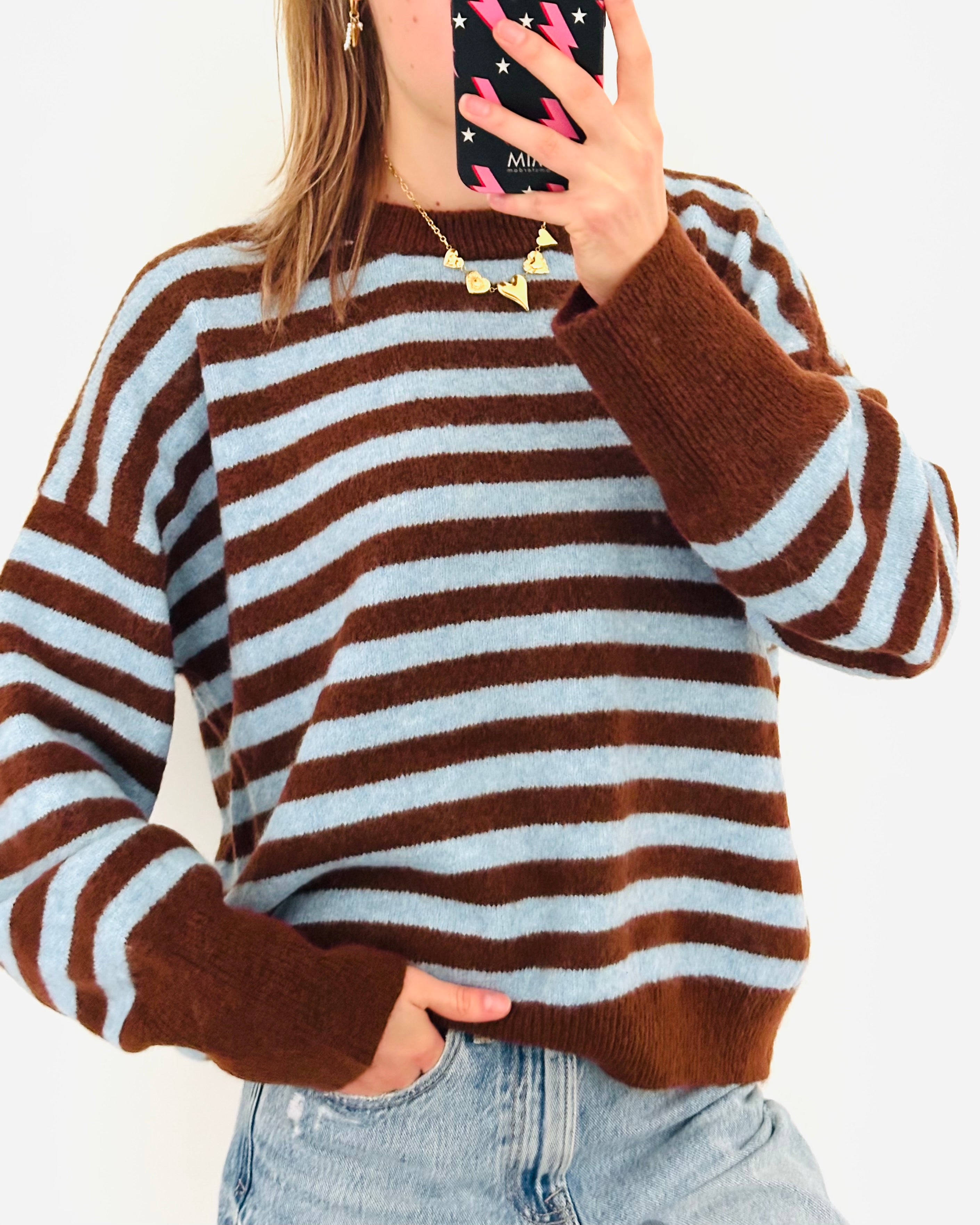 Stockholm sweater blue Brown