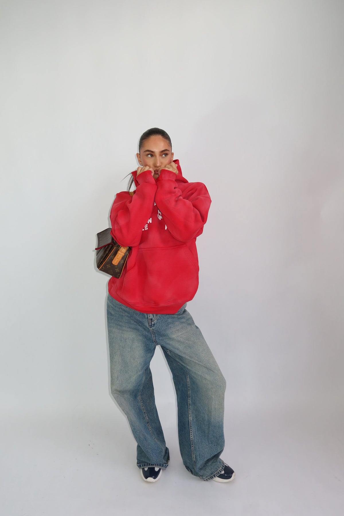 Priority hoodie ~ cloud red