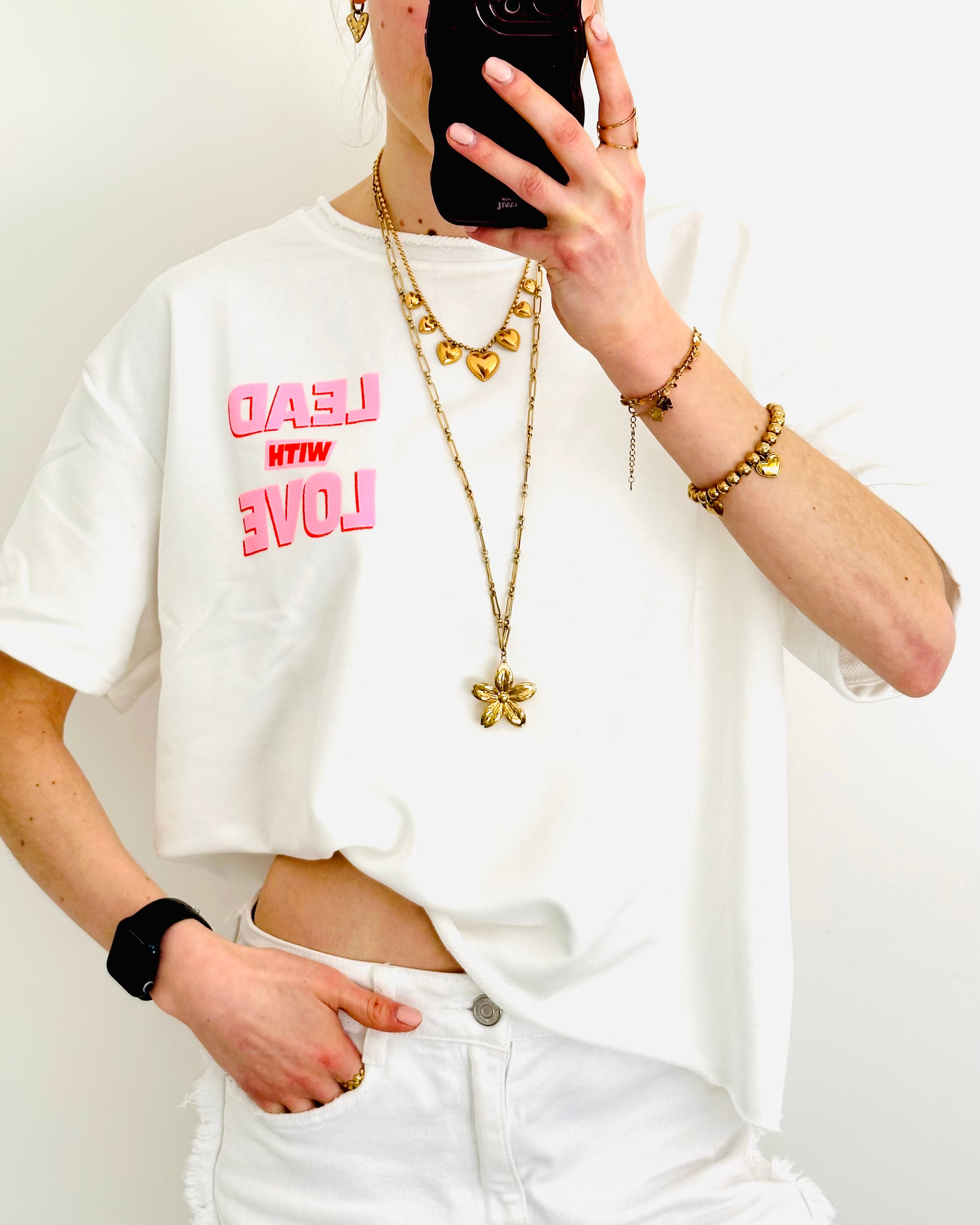 Lead with love sweatshirt white