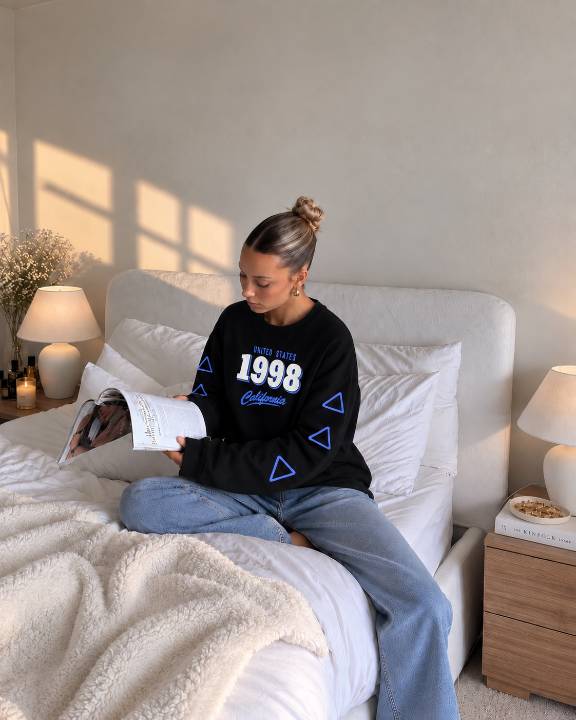 California 1998 Longsleeve zwart blauw
