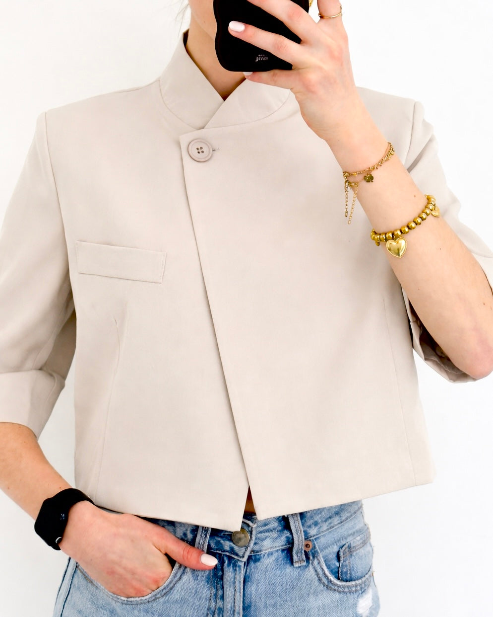 Blazer top cream