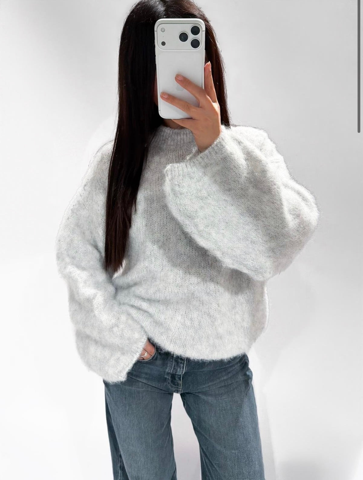 Molly Fluffy trui – Grijs