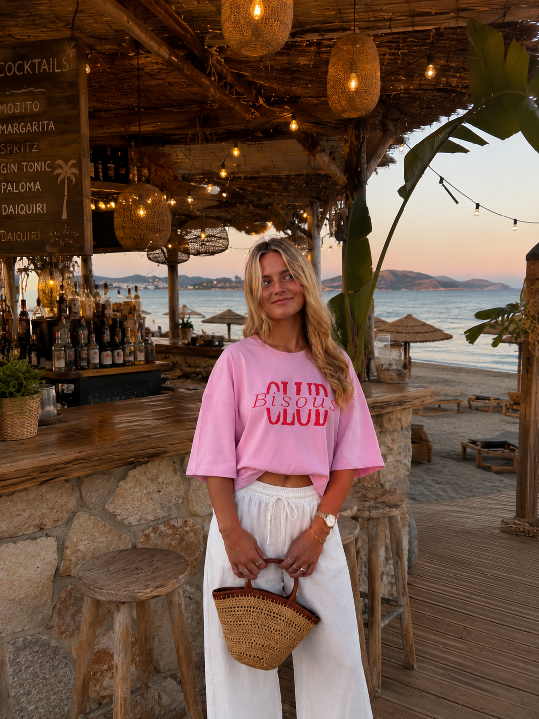 Bisous shortsleeve roze fuchsia
