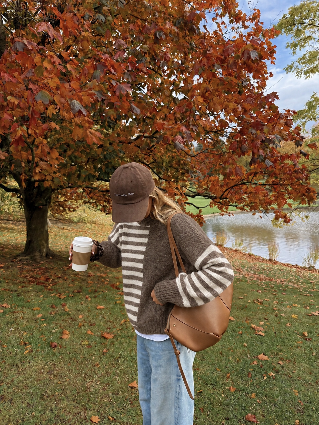 Livia Striped Knit – taupe