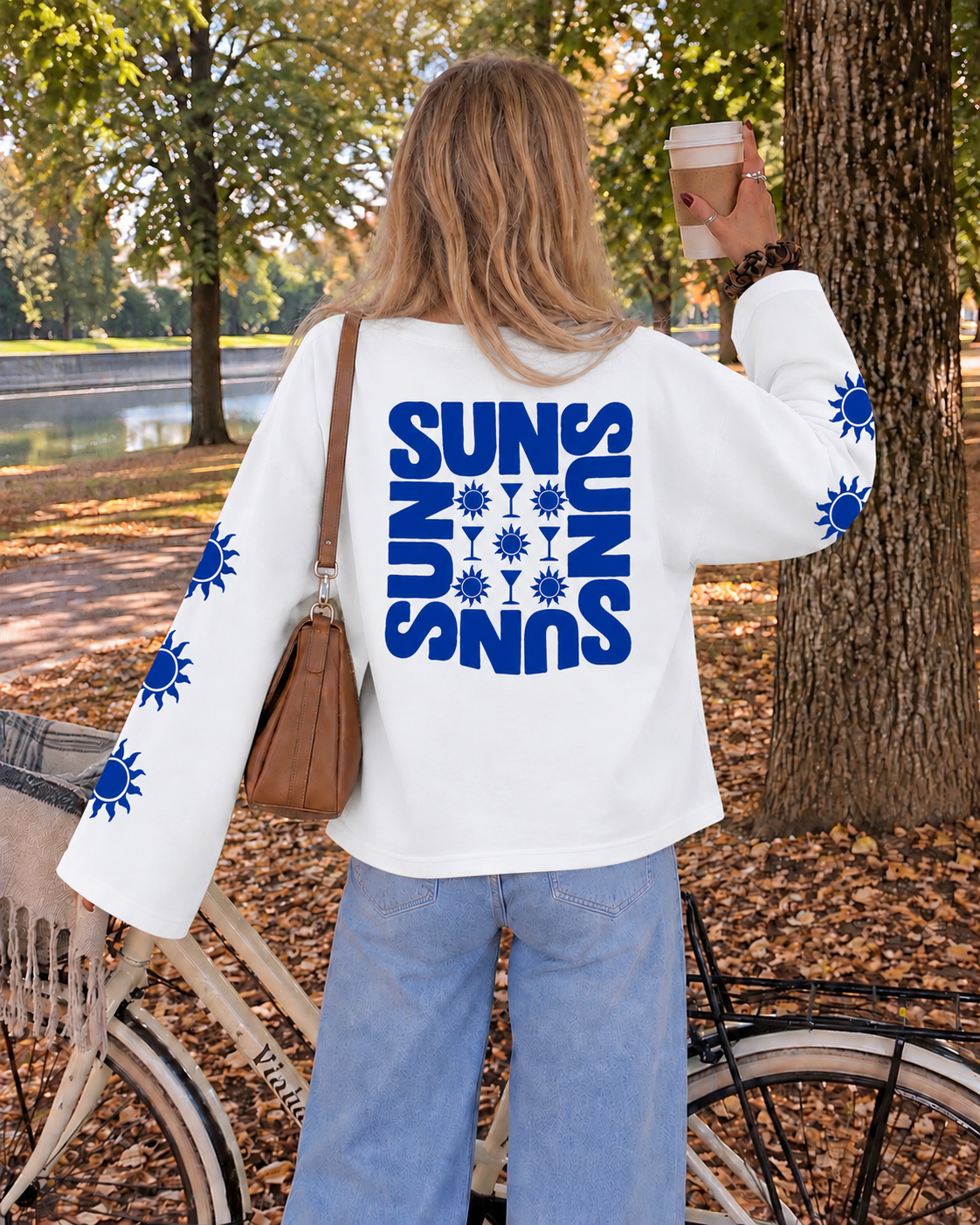 Sunny Days Longsleeve – white kobalt