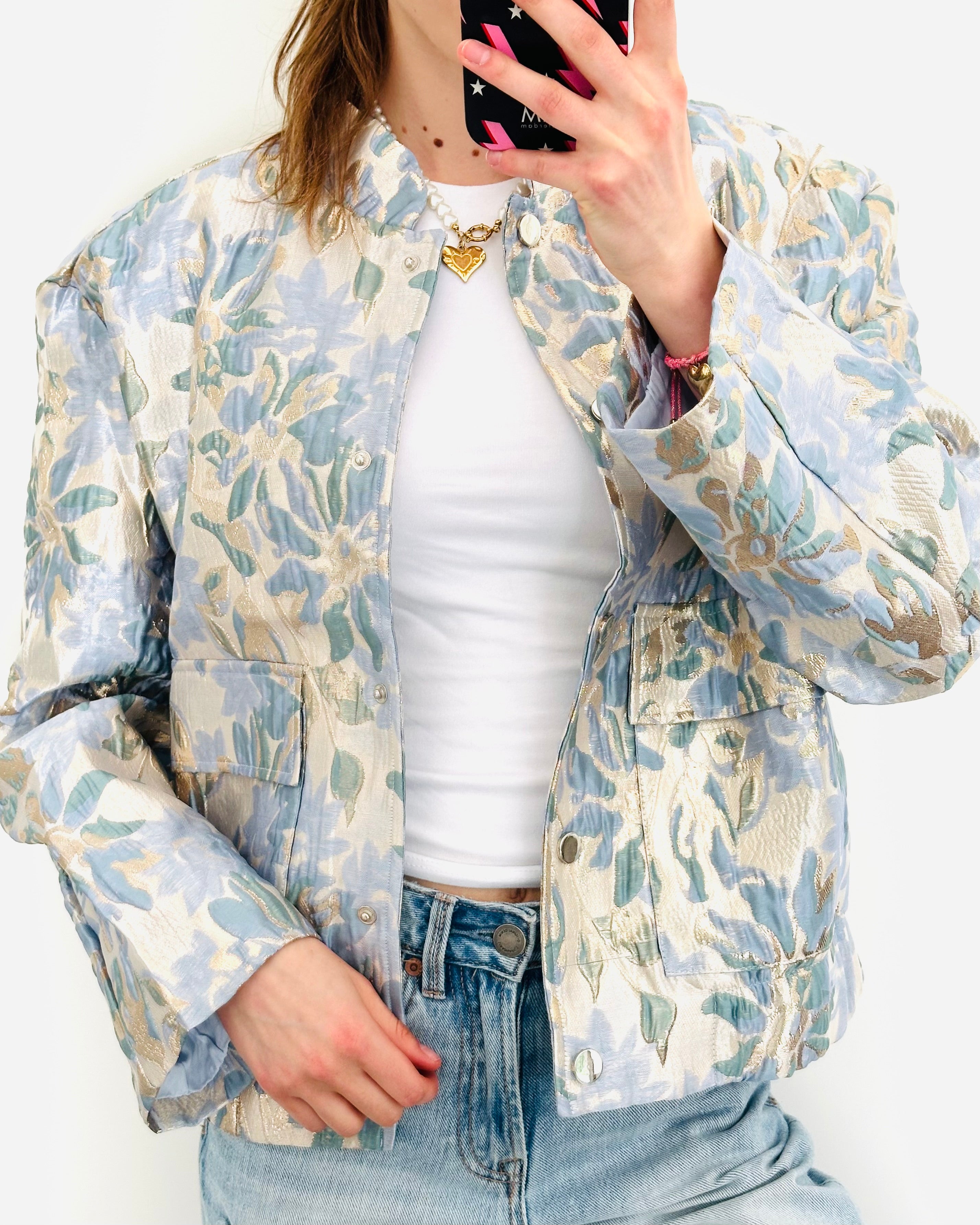 Limited flower jacket blauw