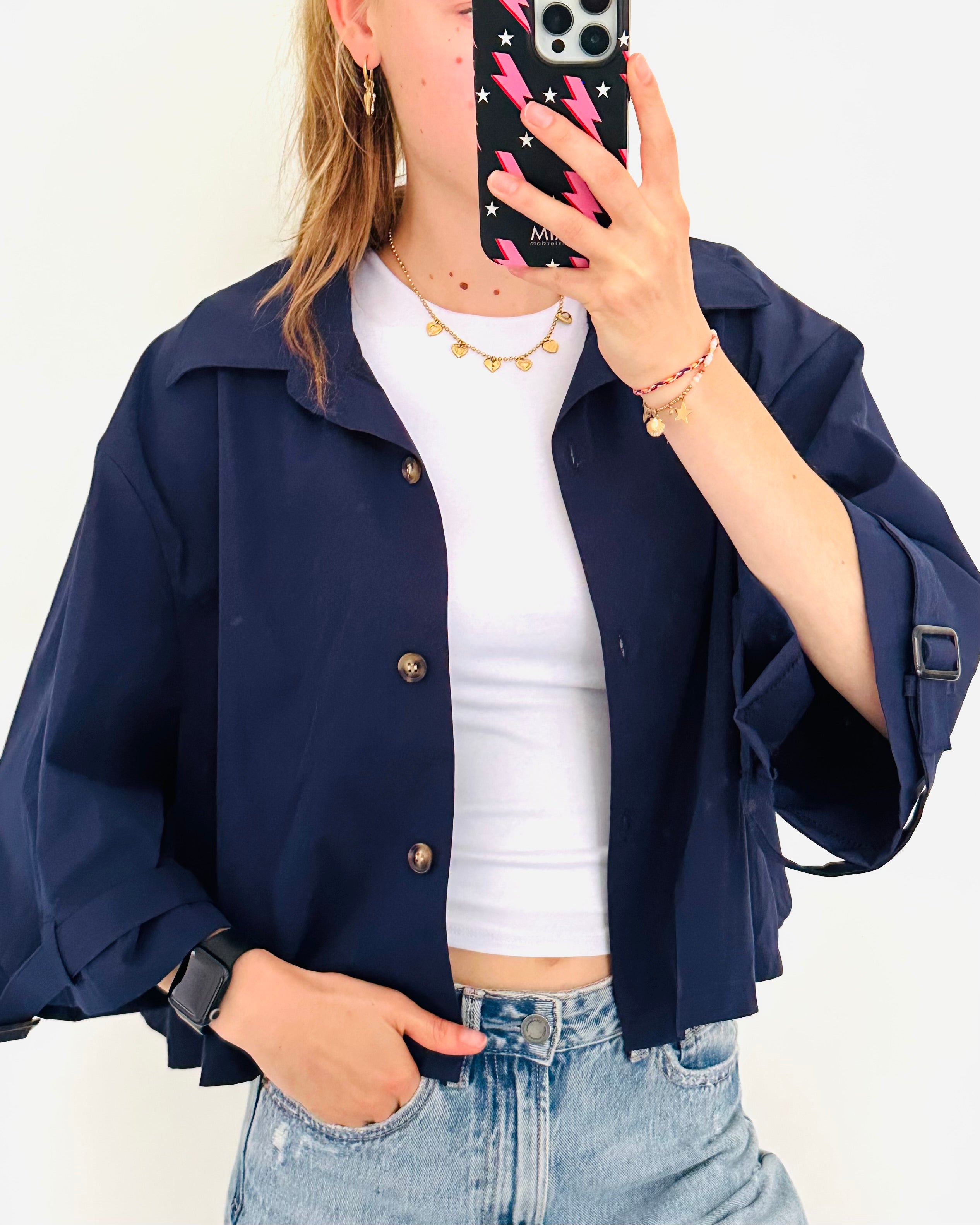 Ruby jacket navy mat