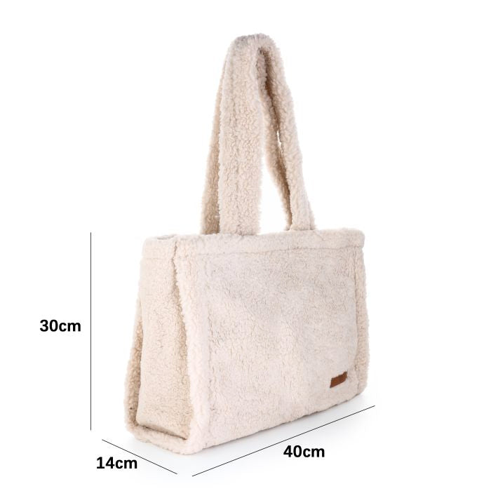 Teddy (school) bag off white