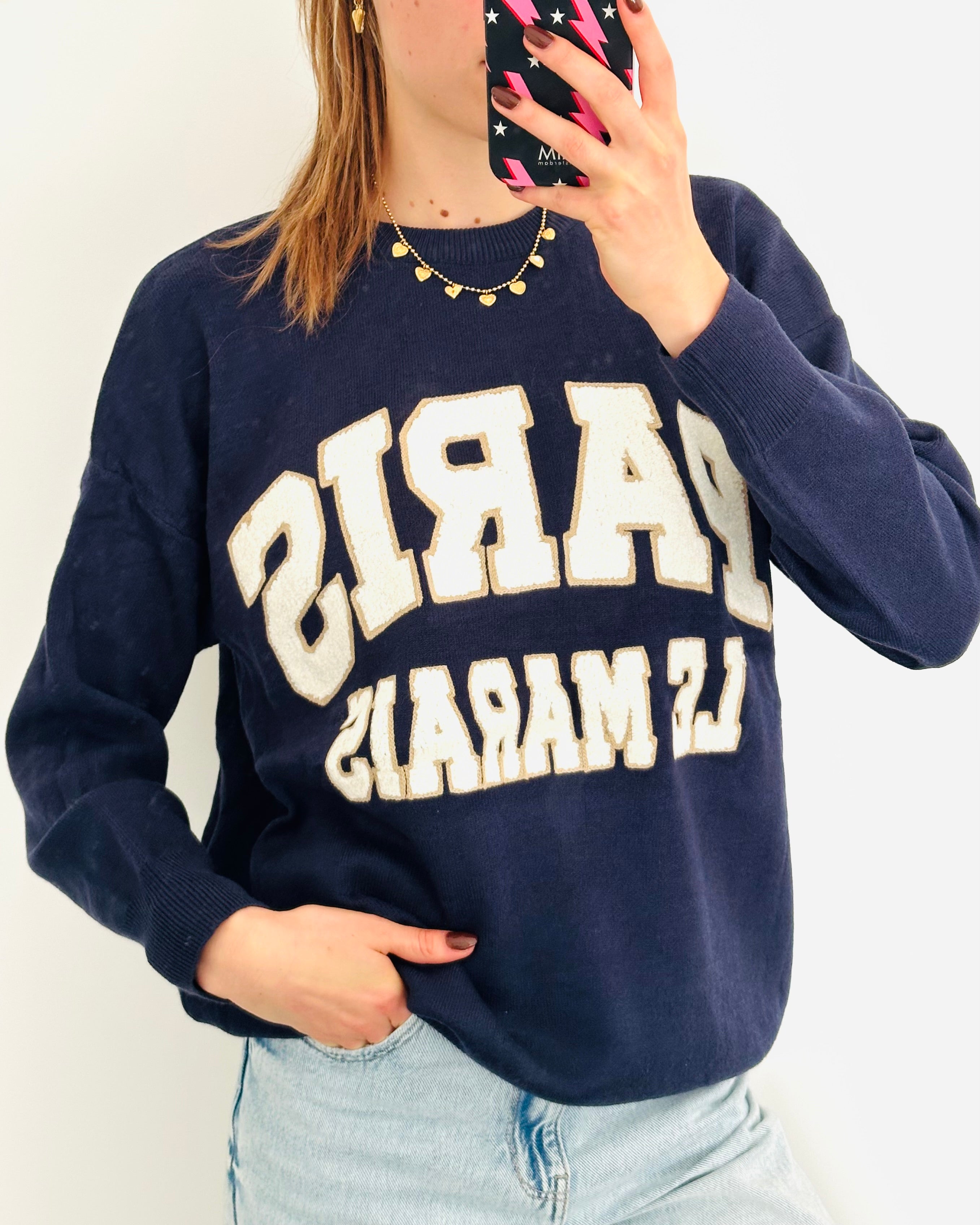 Paris trui navy