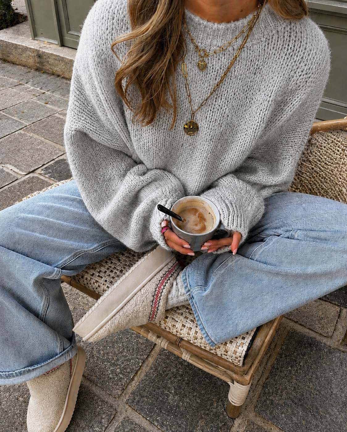 Comfy trui light grey