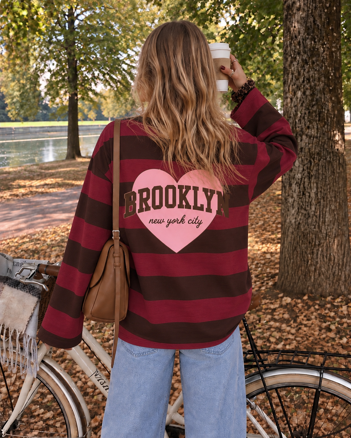 Brooklyn sweatshirt brown bordeaux