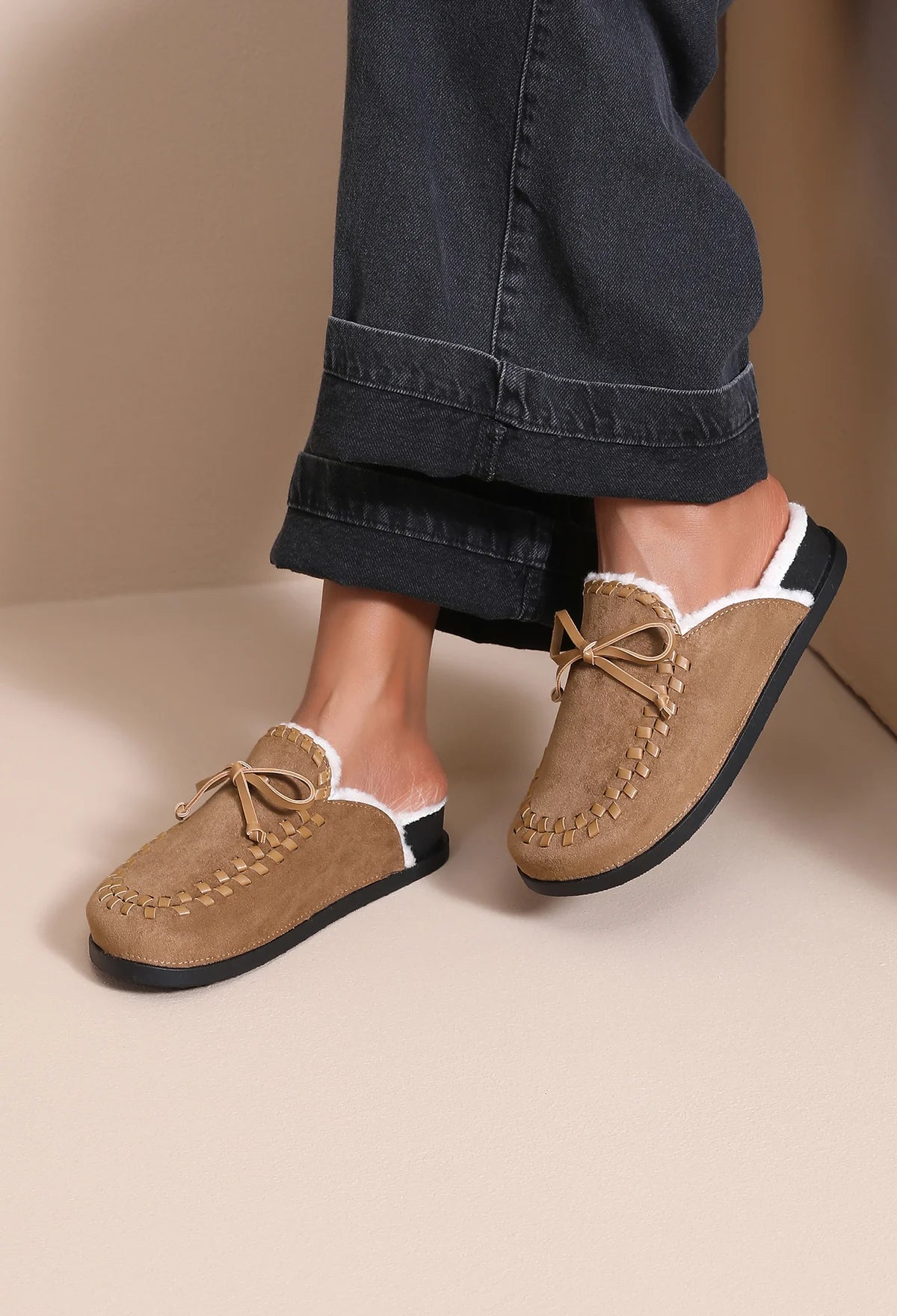 Teddy loafers Camel