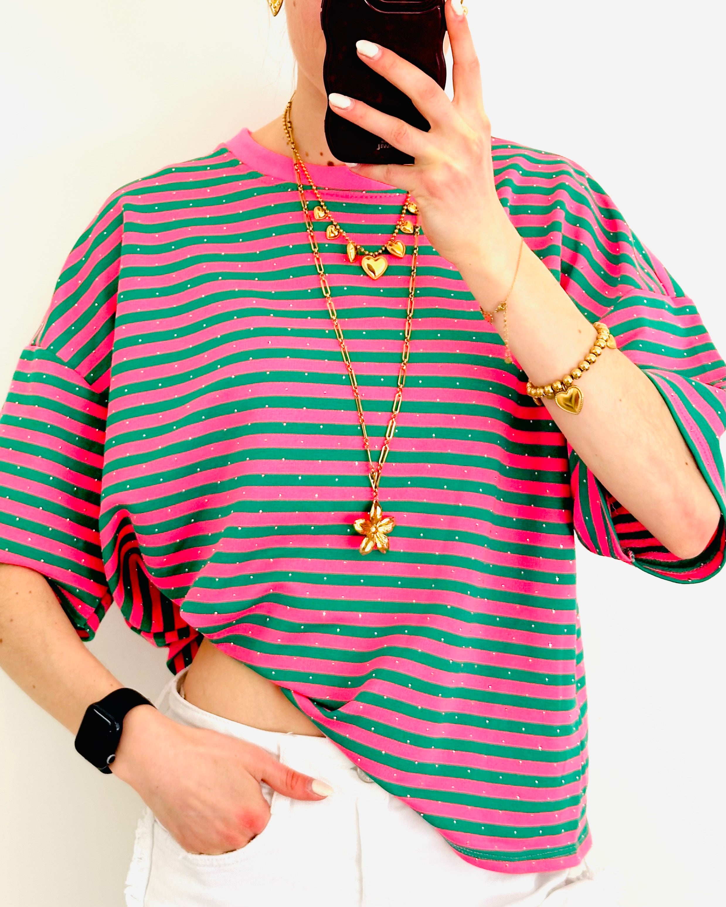 LIMITED glitter shortsleeve green pink pre order