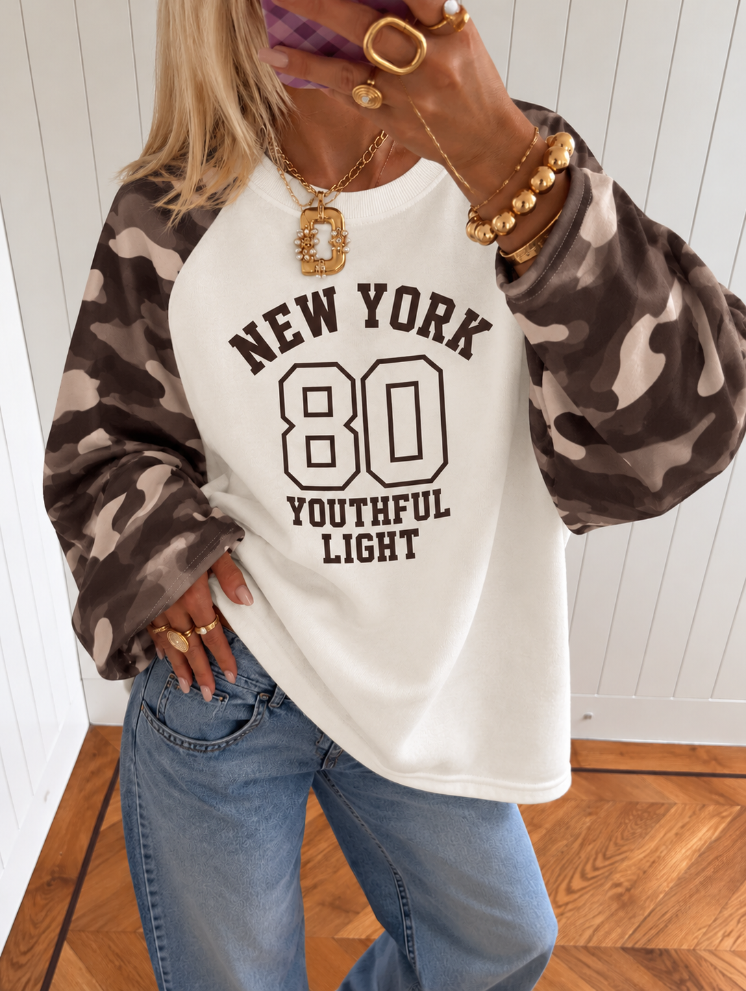 New York 80 Camo sweatshirt brown