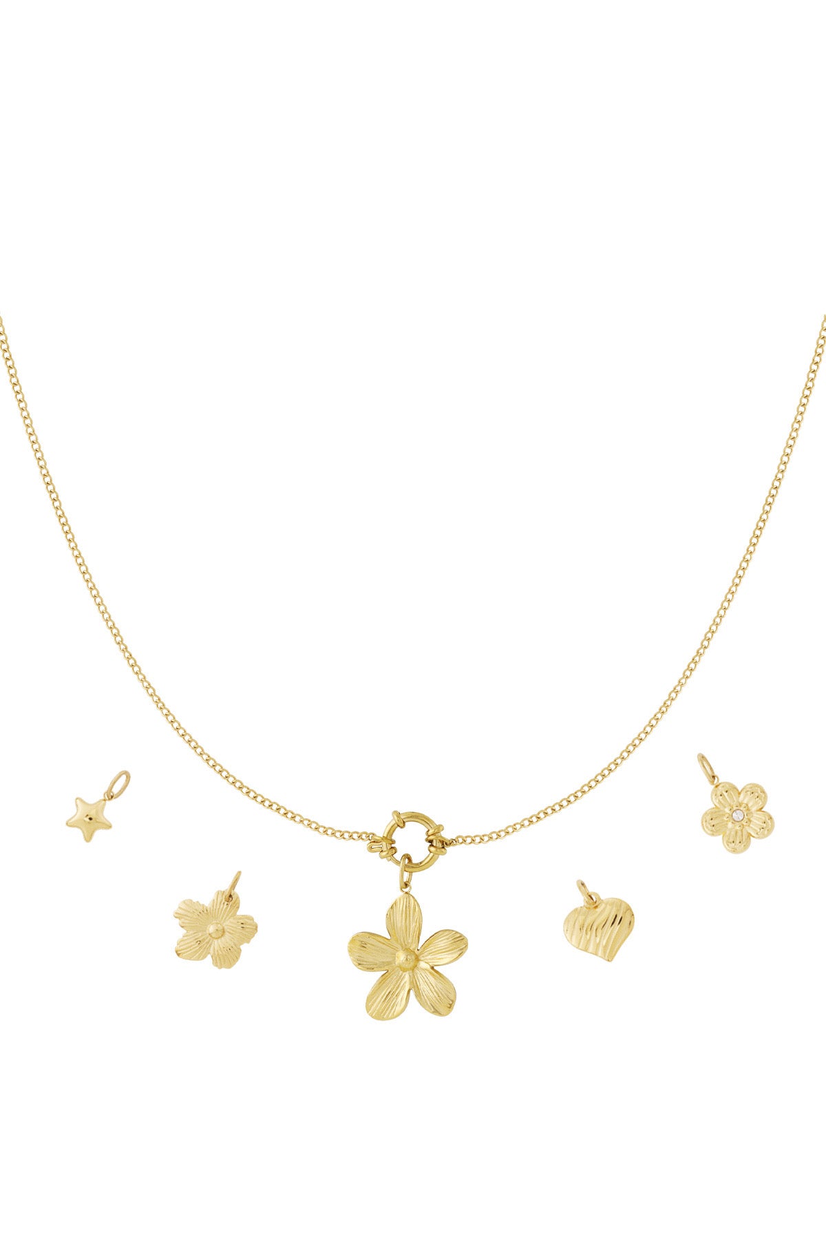 Collier de fleurs en or DIY