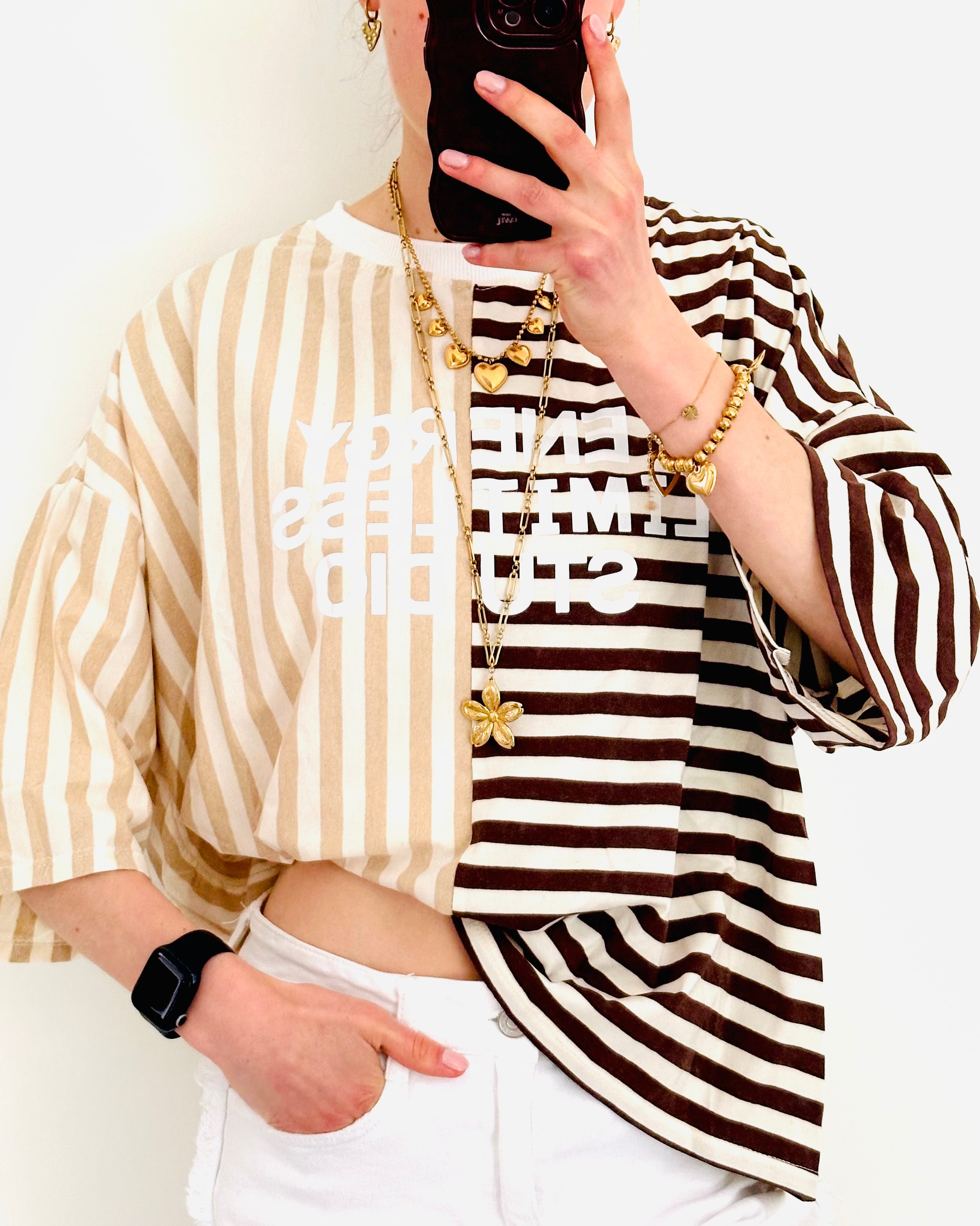 Energy studio shortsleeve beige brown