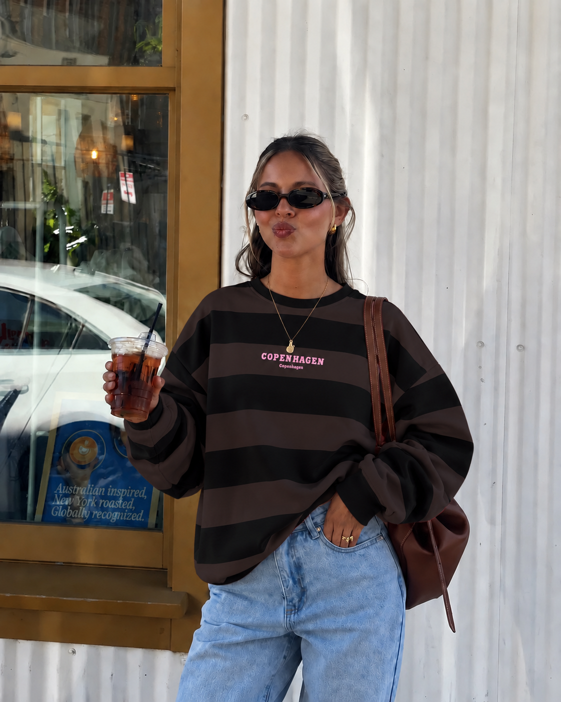 Copenhagen sweater brown pink