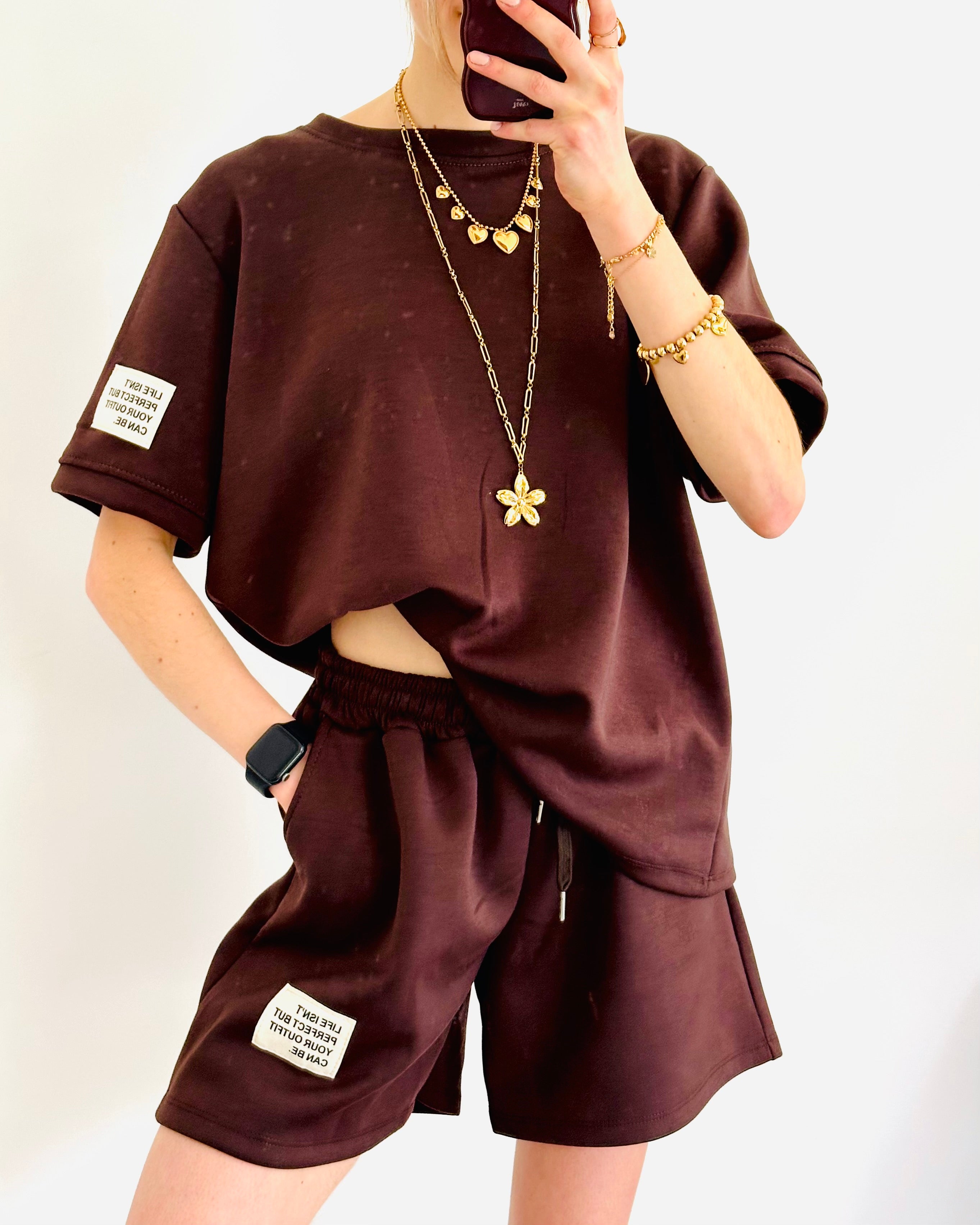 Oversized amy set short bruin