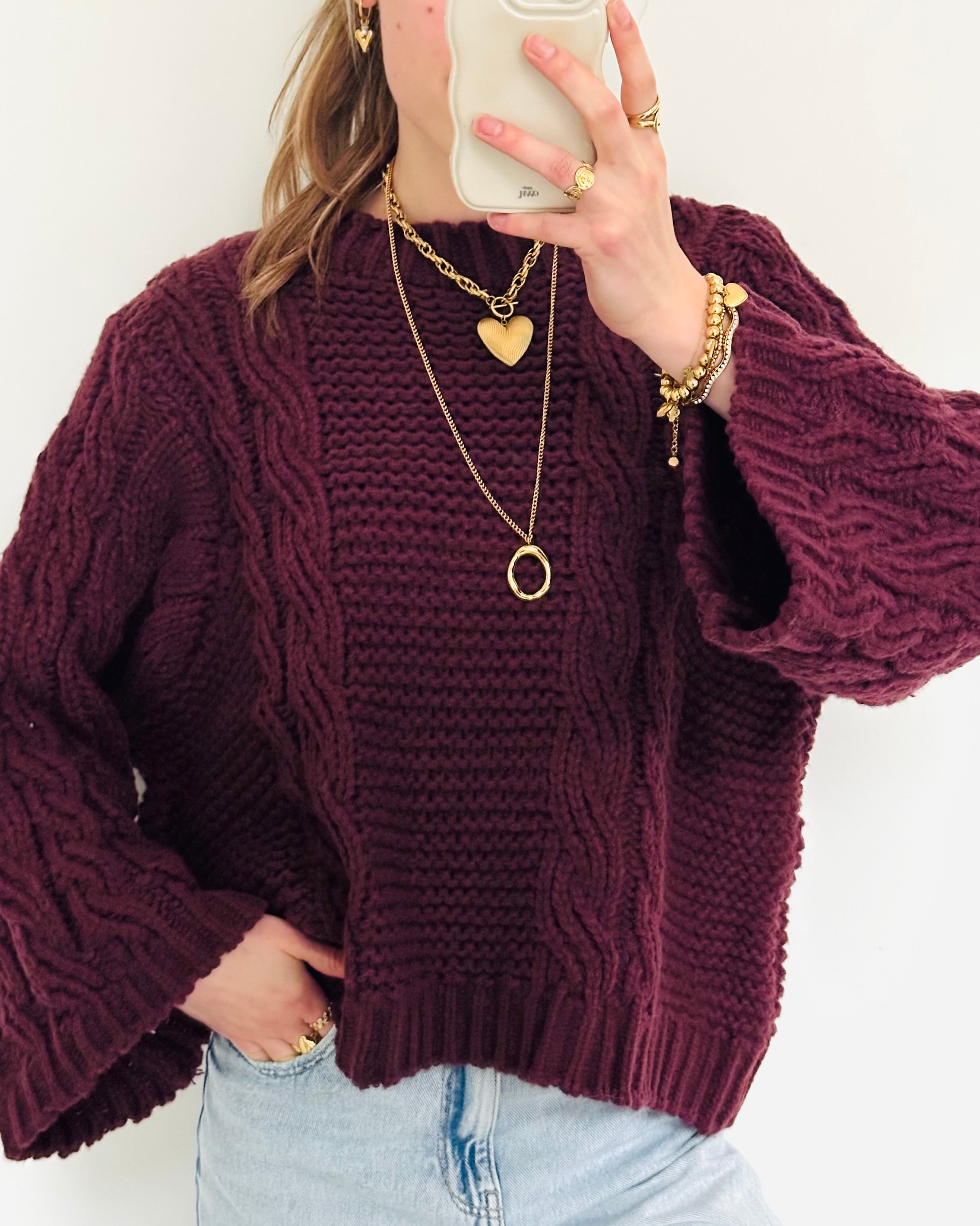 Gilmore knit aubergine